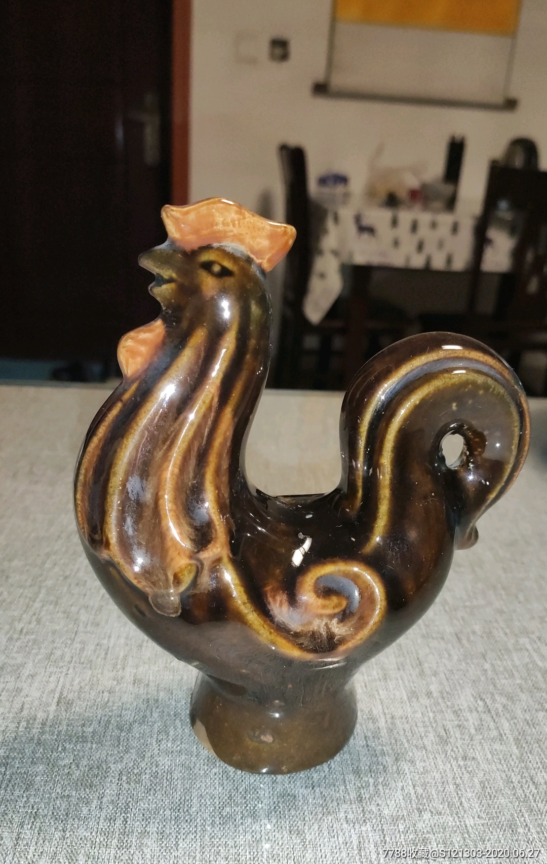 八十年代宜兴紫砂美陶公鸡