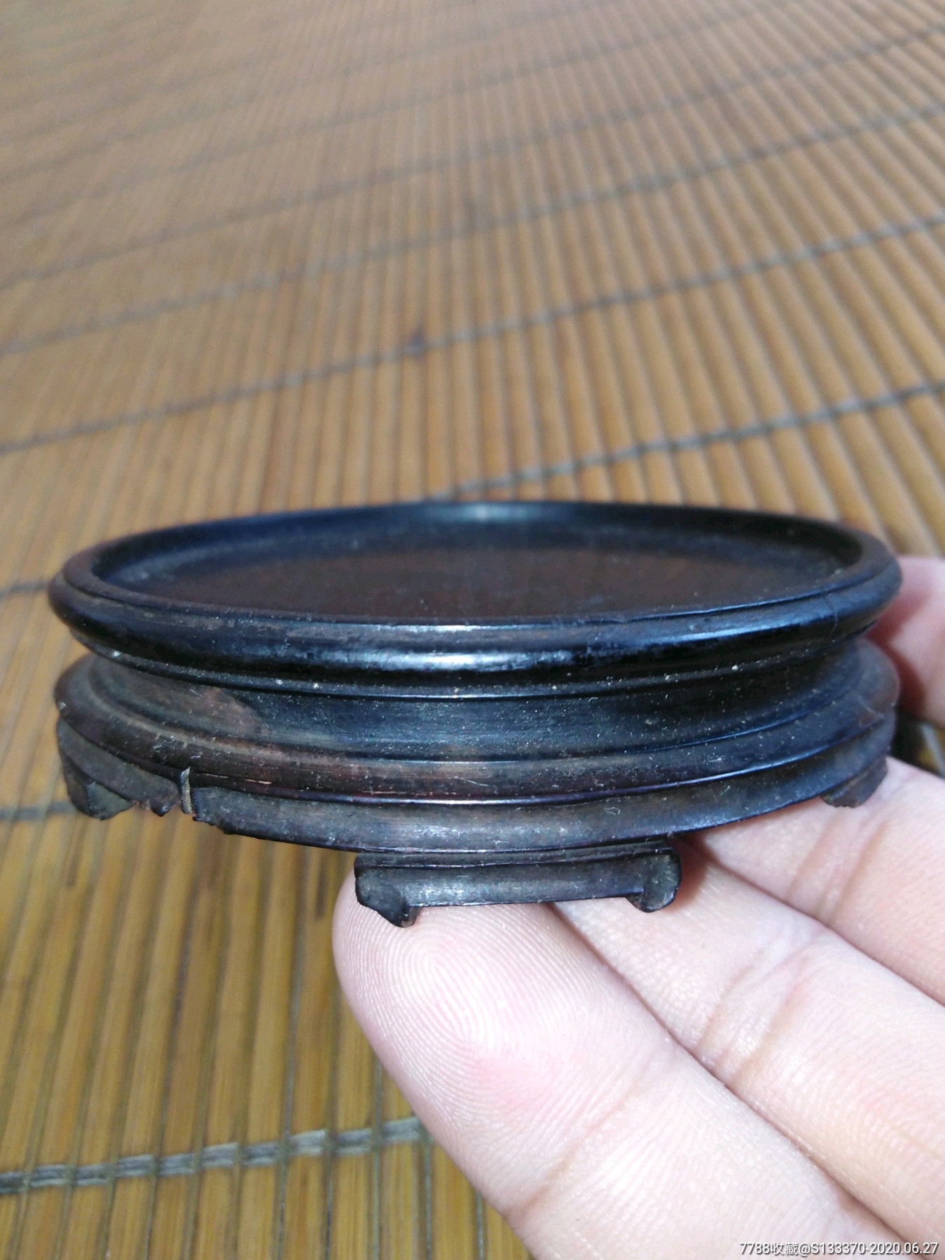 清代放置观赏件的红木小座子