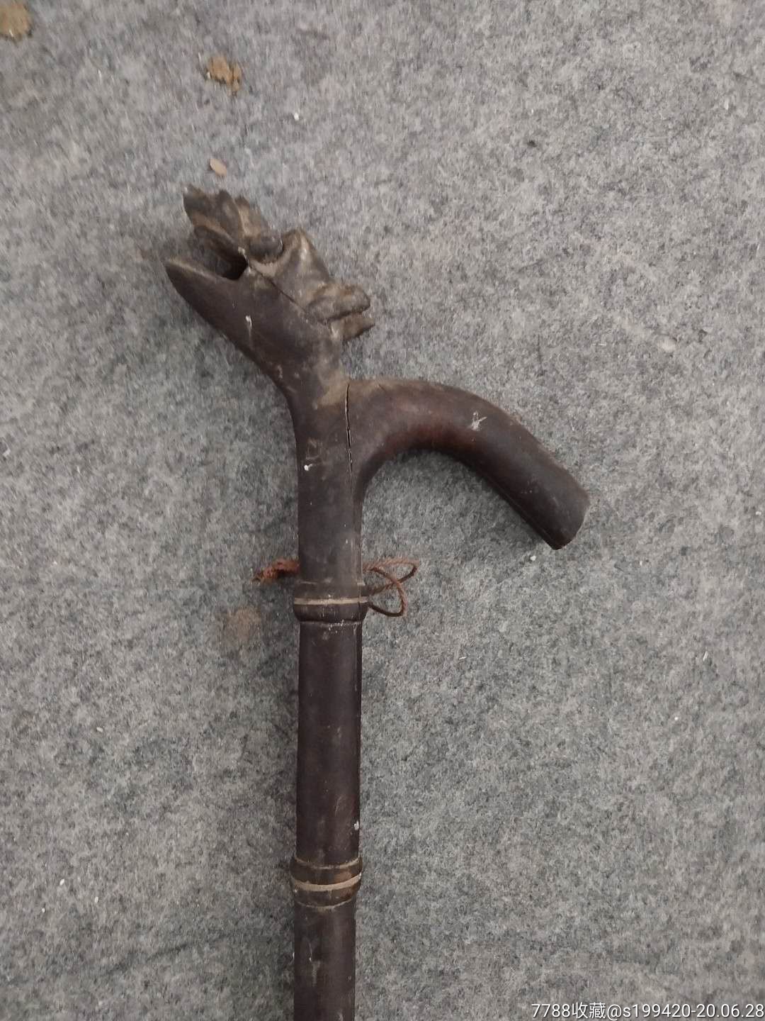 清代兽头拐杖一个做工精美年份好1680元不议价不包邮
