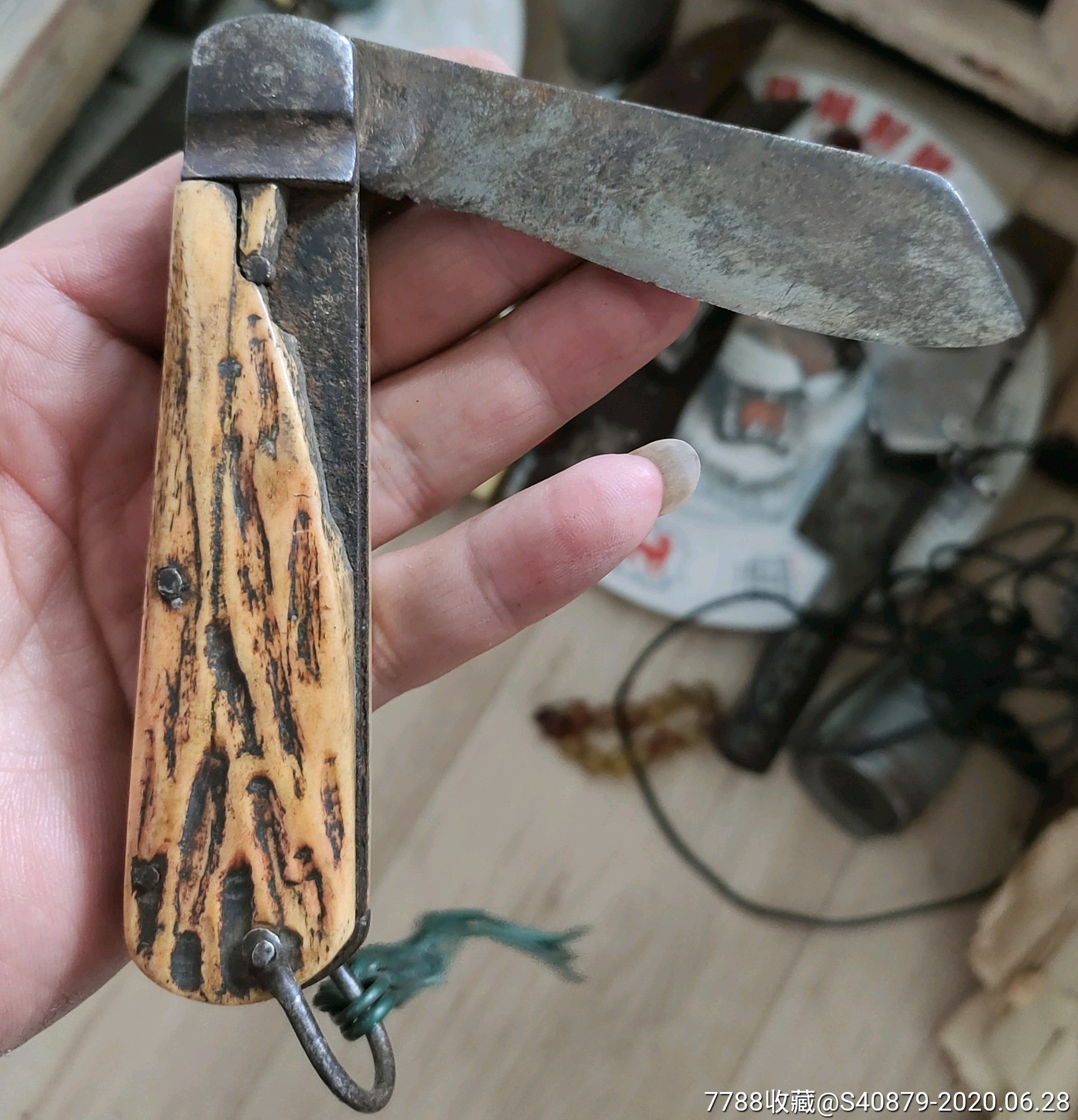 民国电工刀骨头把