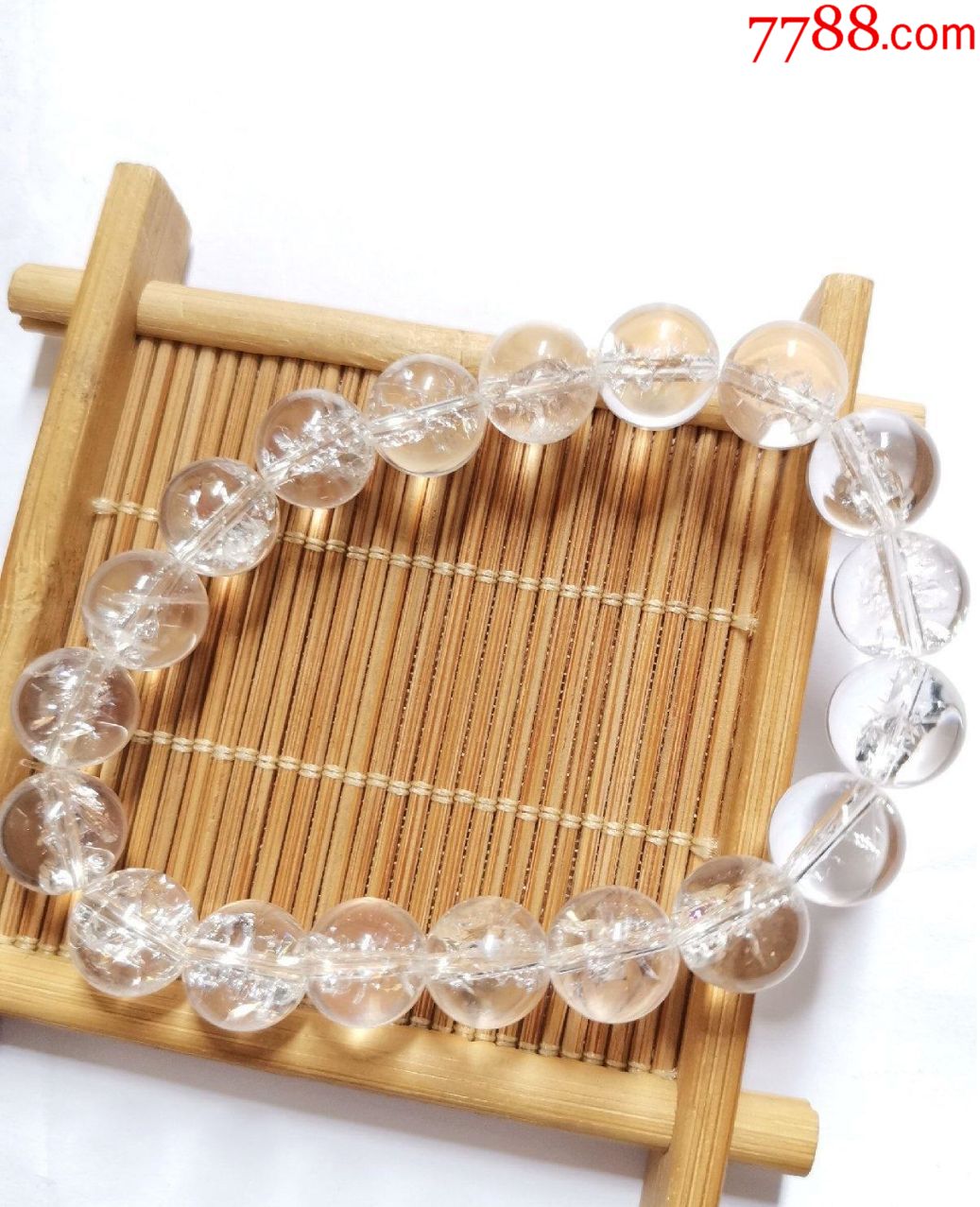 天然白水晶手串19颗颗颗莹润-玛瑙/宝石手串-7788文玩