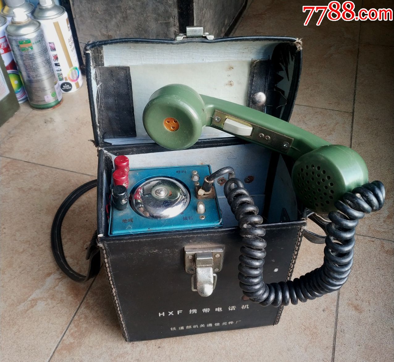 老电话老通信设备便携式铁路电话hxf携带电话机