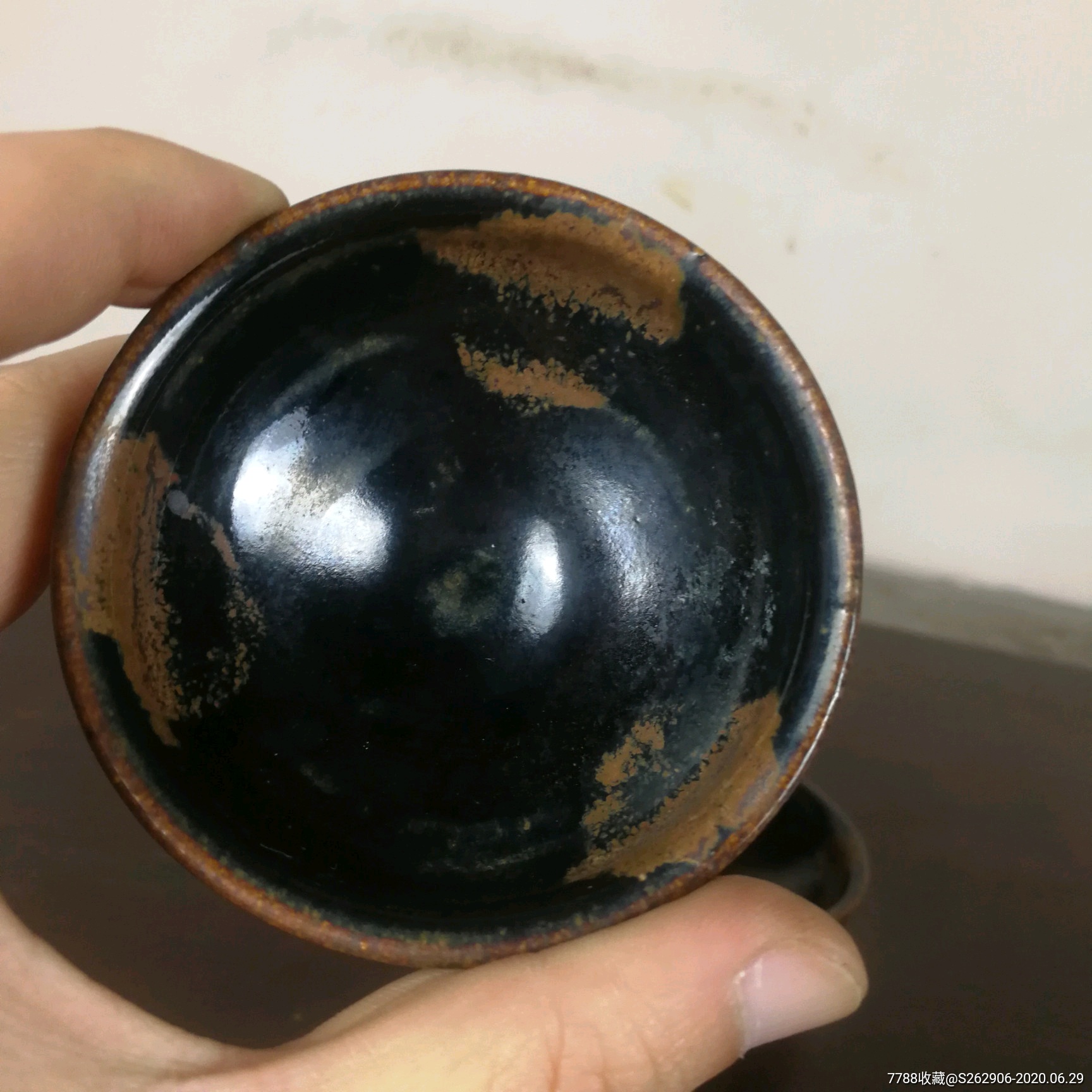 磁州窑狗舔碗一对