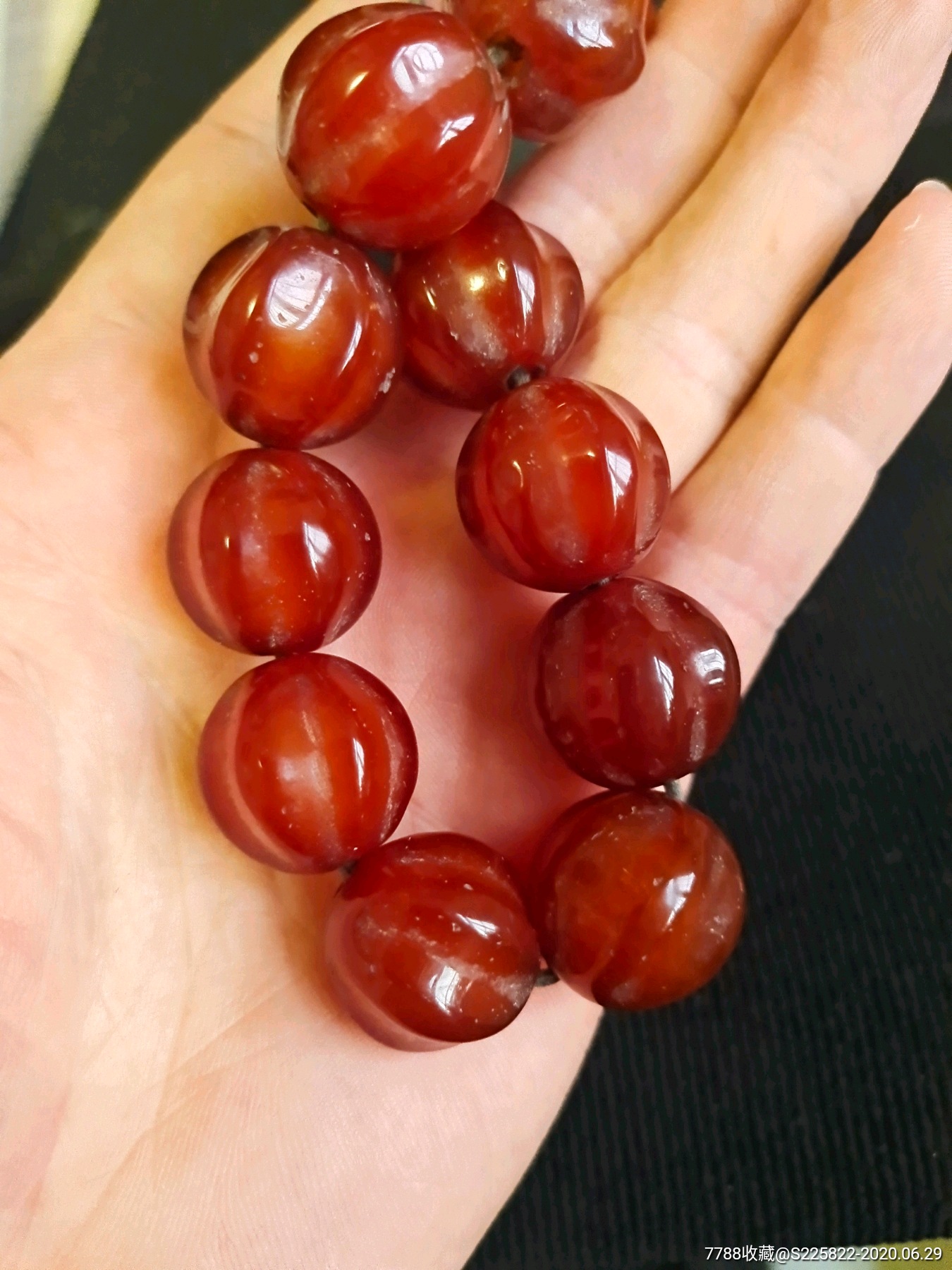 民国红玛瑙珠子一串