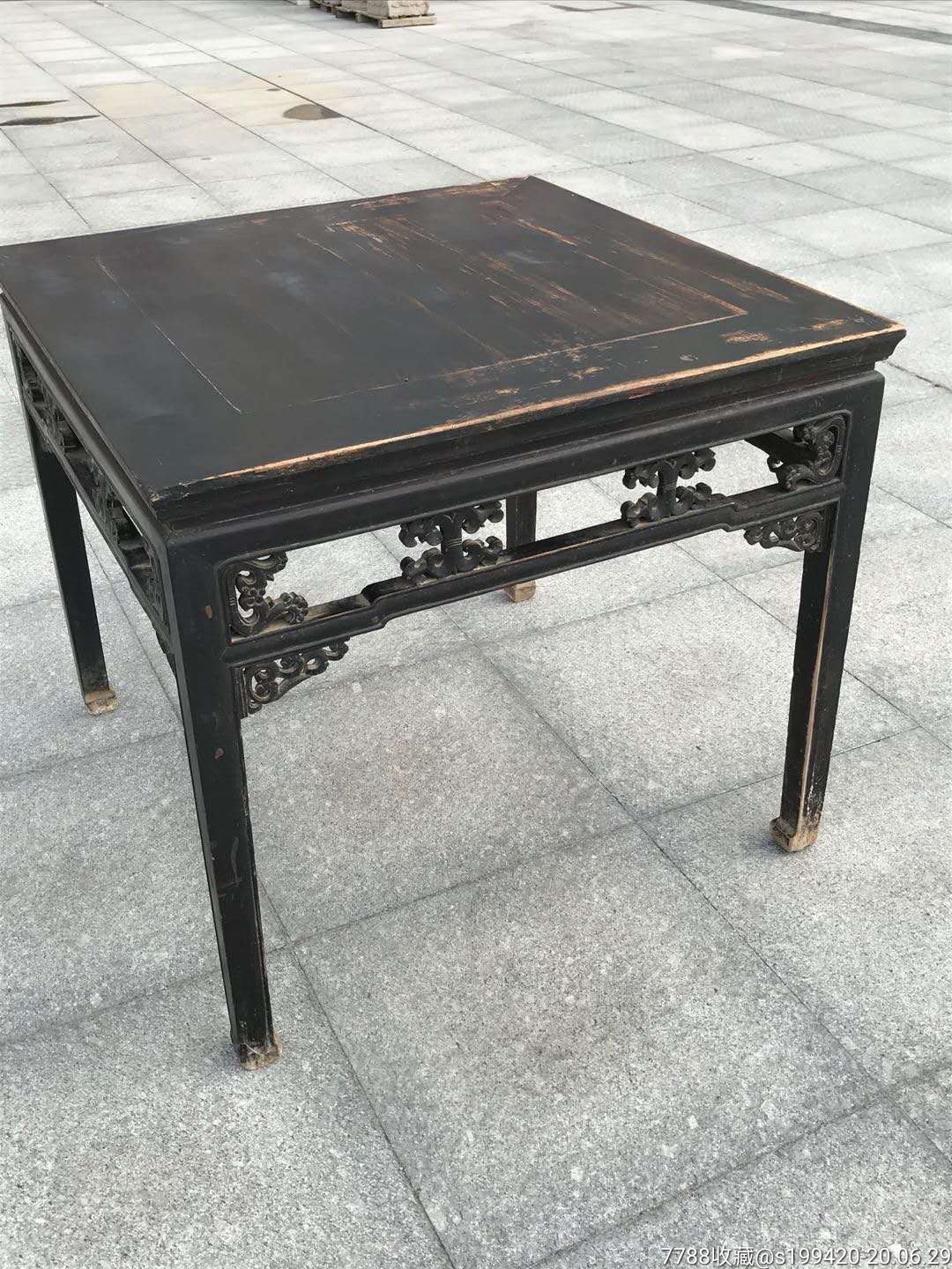 清代方桌,榆木.一流品相,完整完美,端庄优雅!