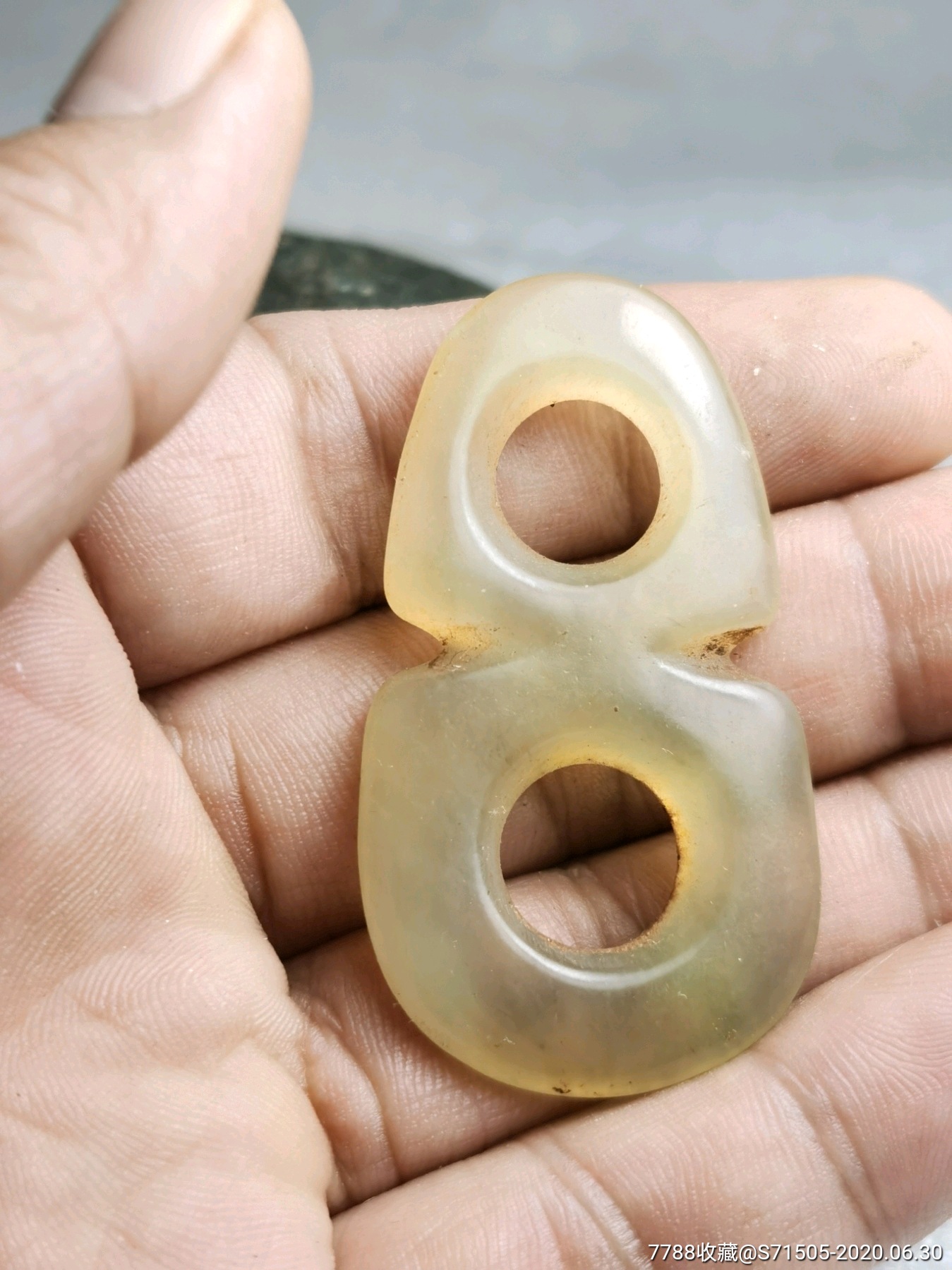 红山文化老玉双联壁,,玉质好,包浆沁色入骨,,,高古玉器红山玉器红山