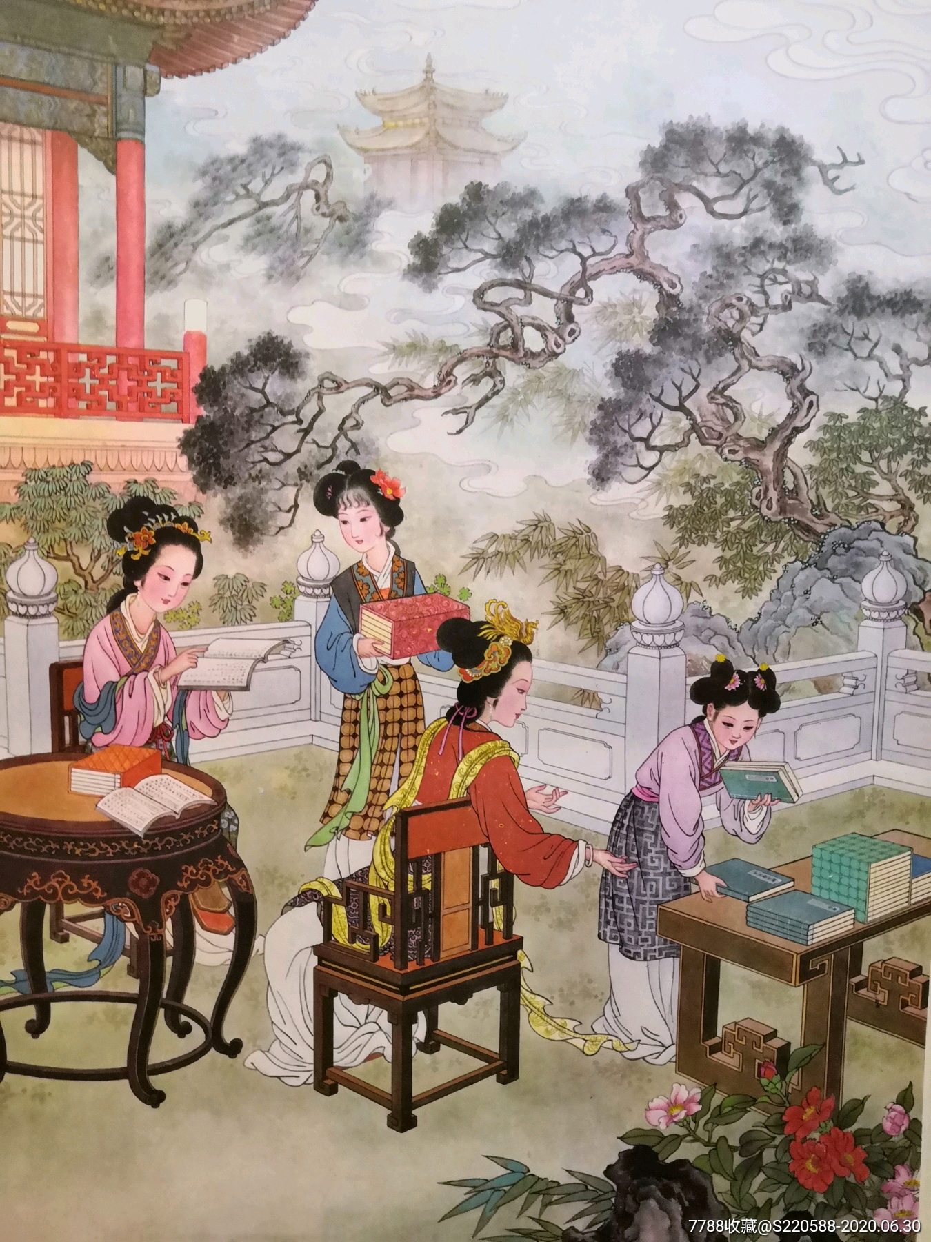 古代仕女—看书