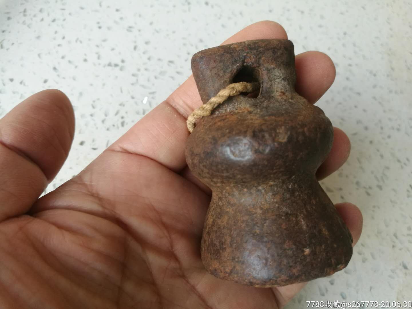 清代葫芦型铁秤锤