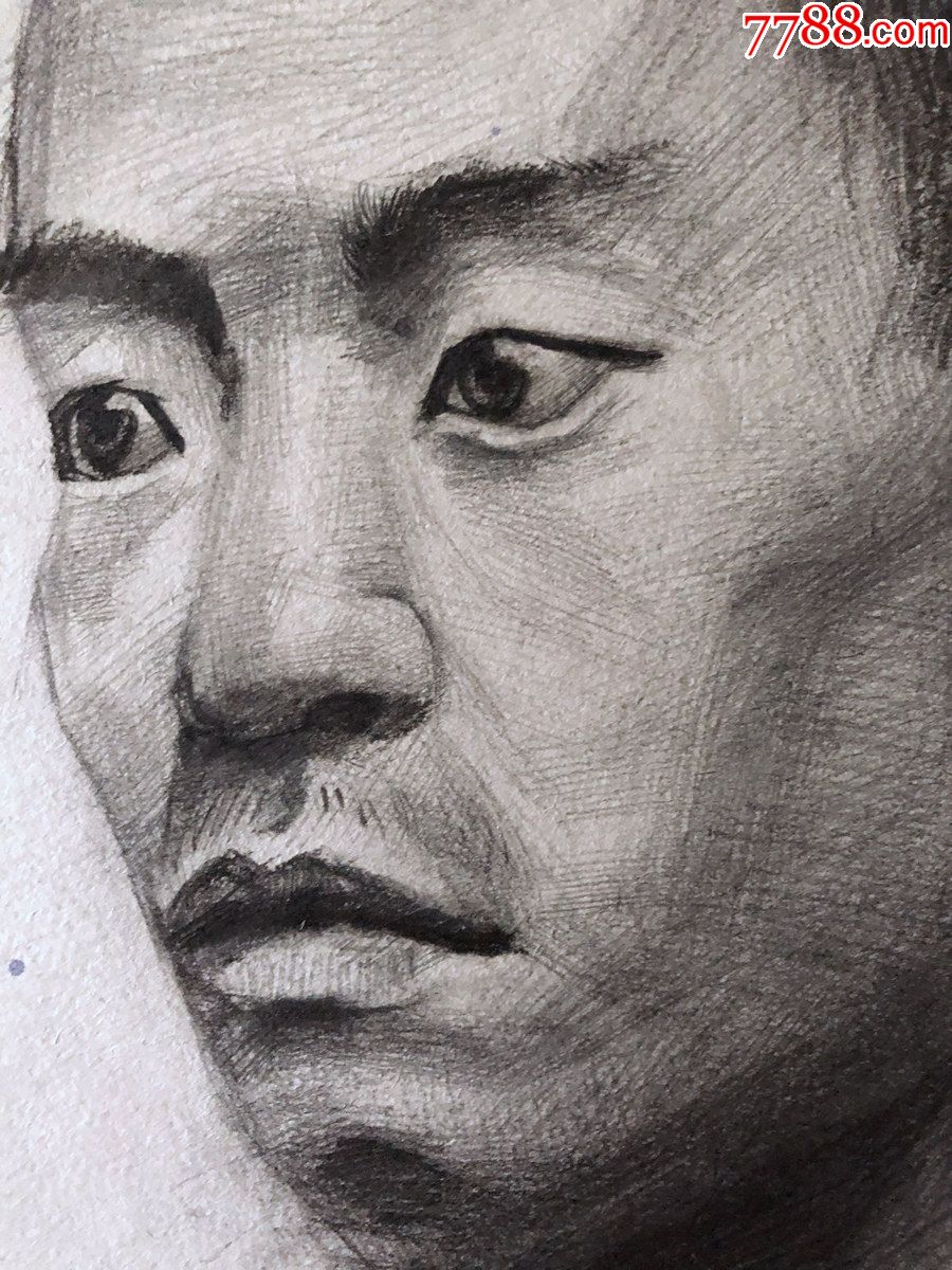 书画原作6612无款素描人物8开