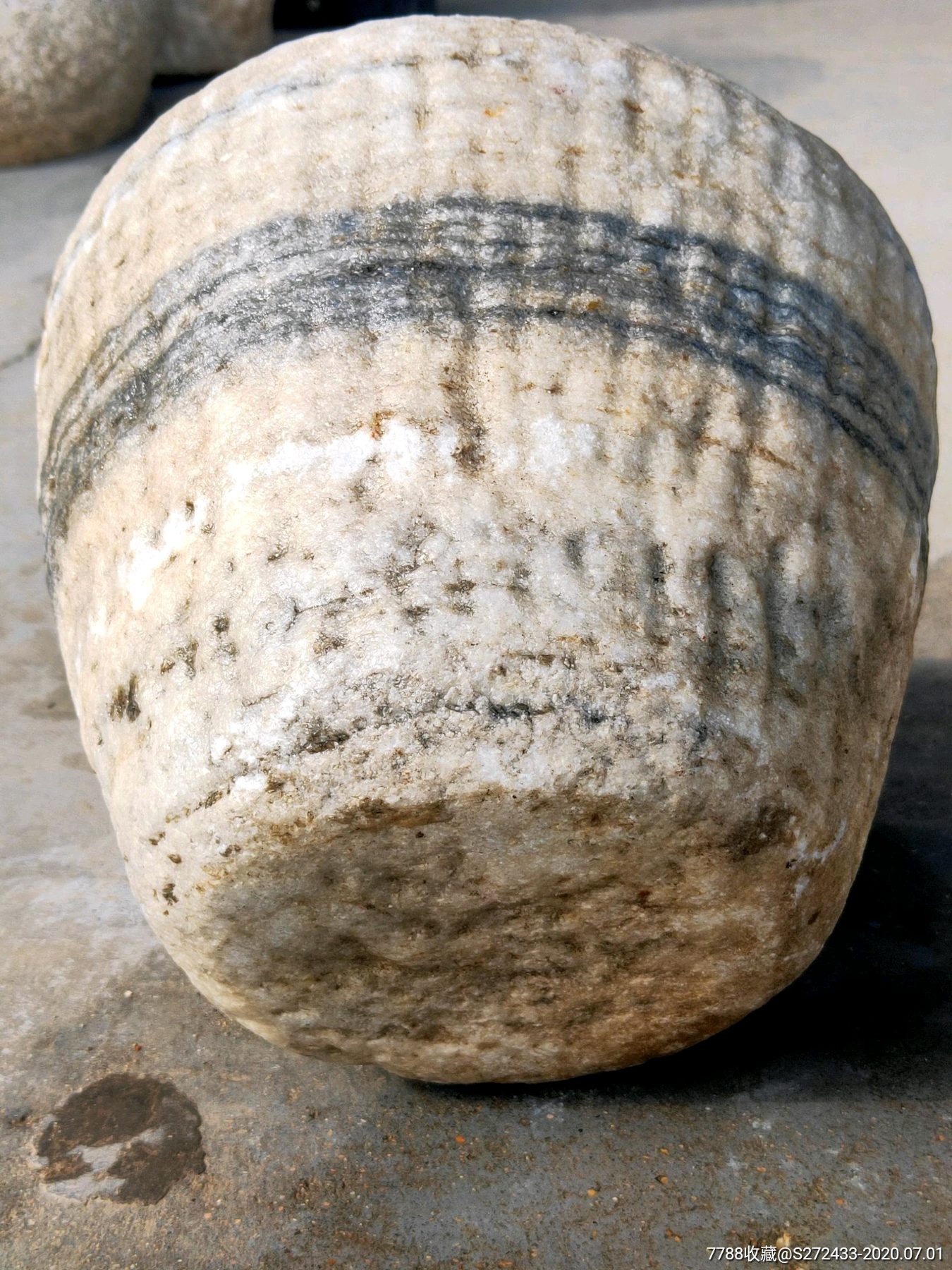 汉白玉石小石盆器型独特精美绝伦可观赏可使用收藏摆放首选全品包老