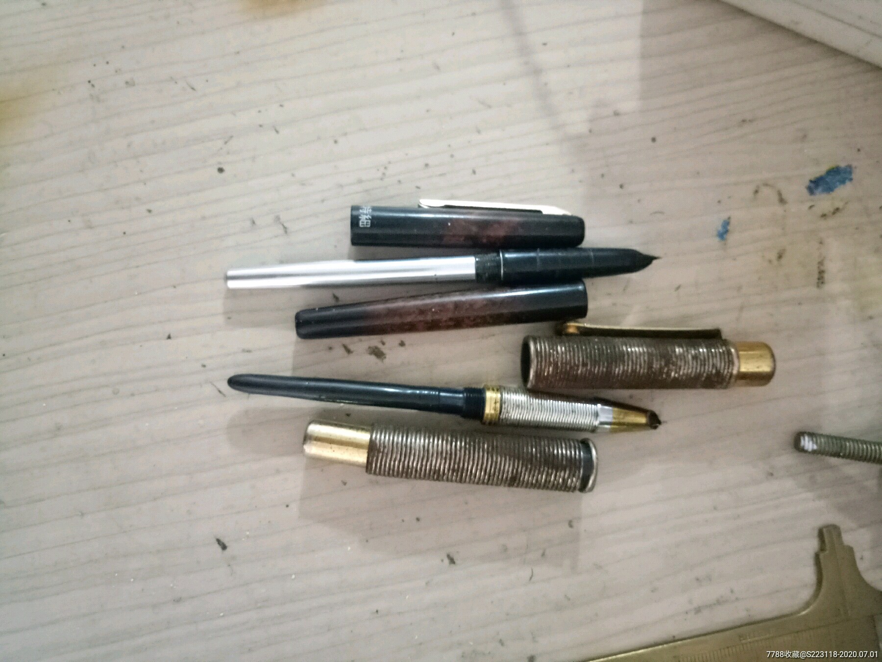 老钢笔两只,钢笔,八十年代(20世纪),其他品牌,钢尖笔,中国内地_第3张