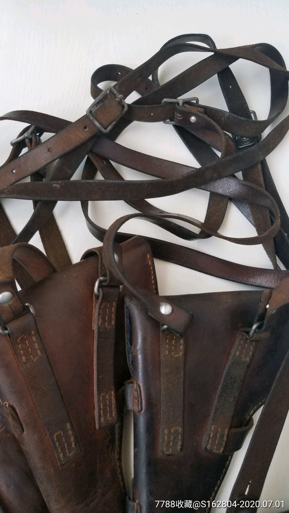 老牛皮枪套四个