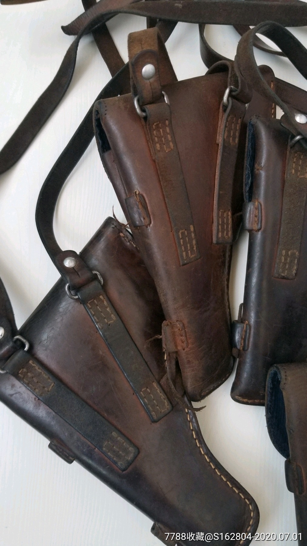 老牛皮枪套四个