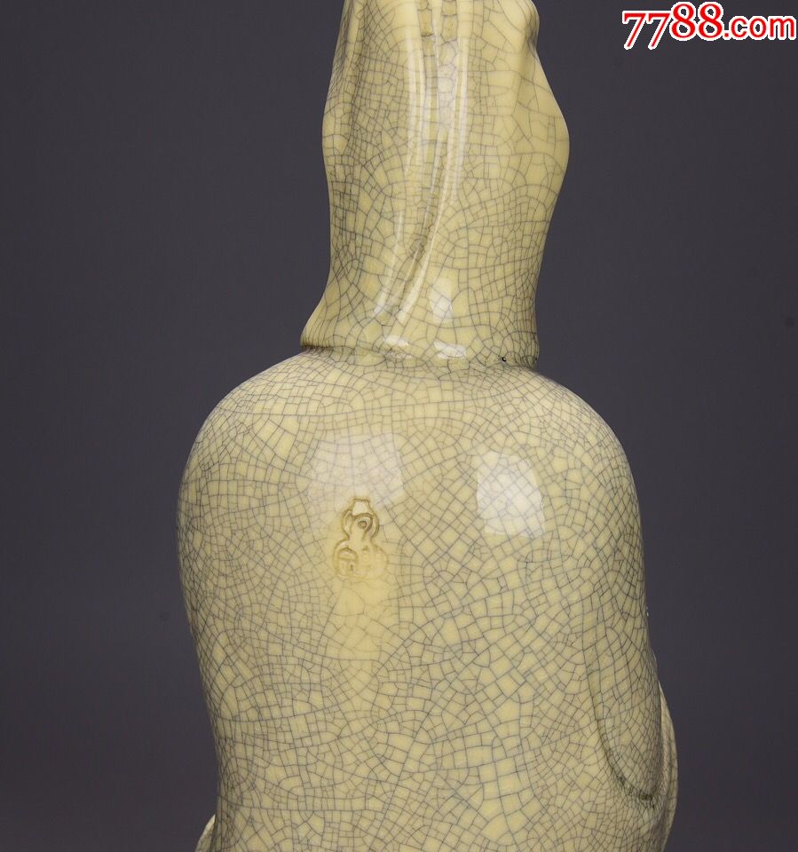 何朝宗款识如意观音座像pz尺寸35x20厘米