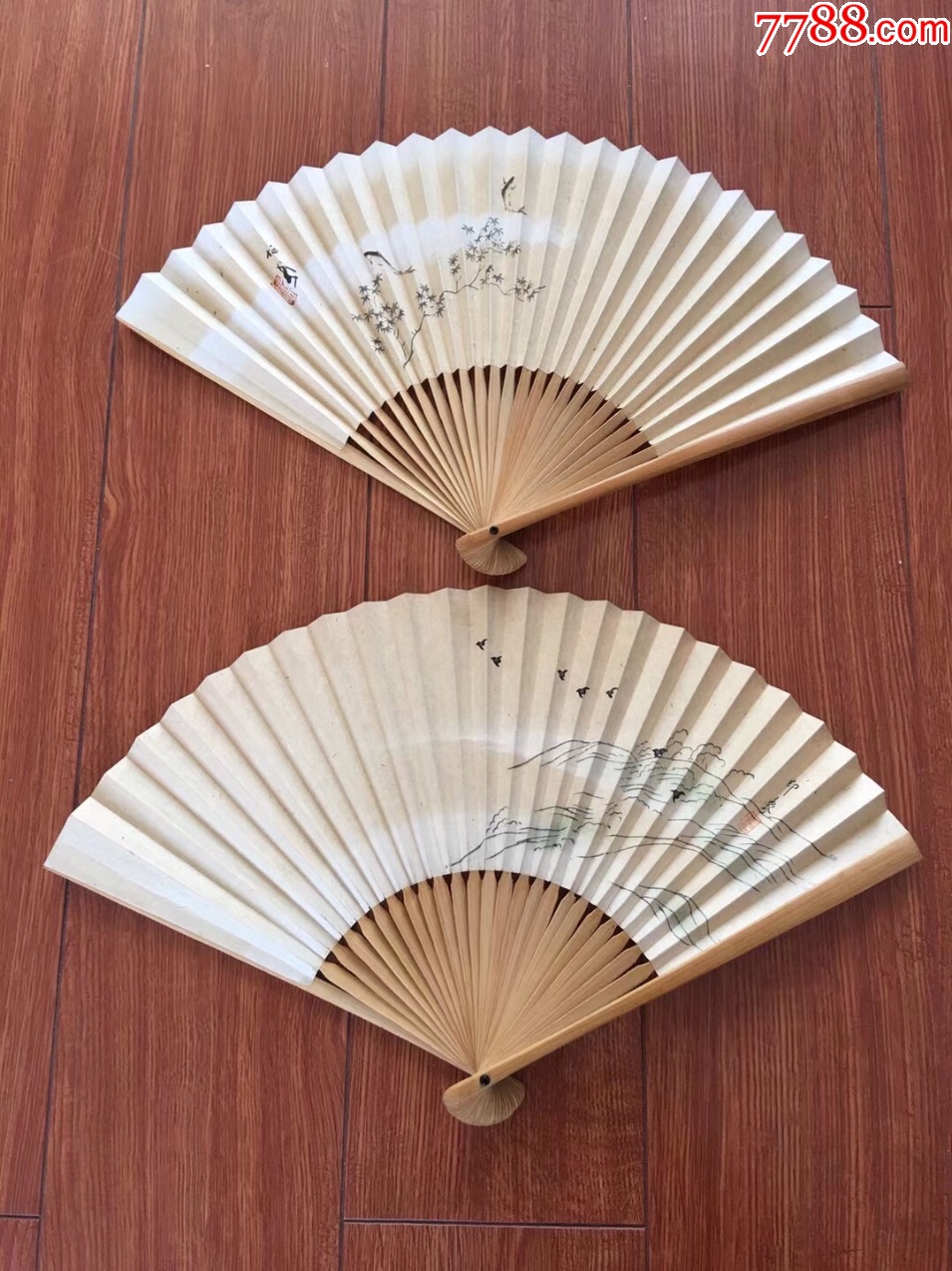 日本扇子两把_折扇/纸扇_第1张_7788纸艺