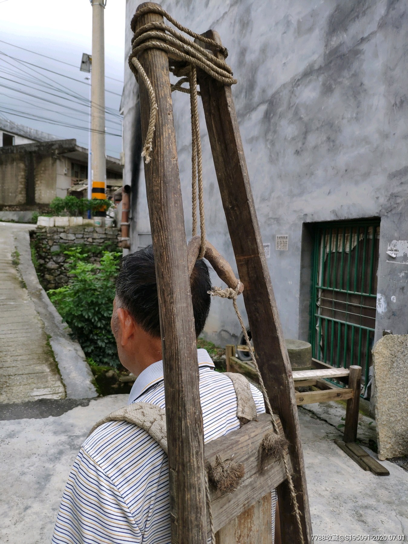 农耕文化老背架民俗老物件