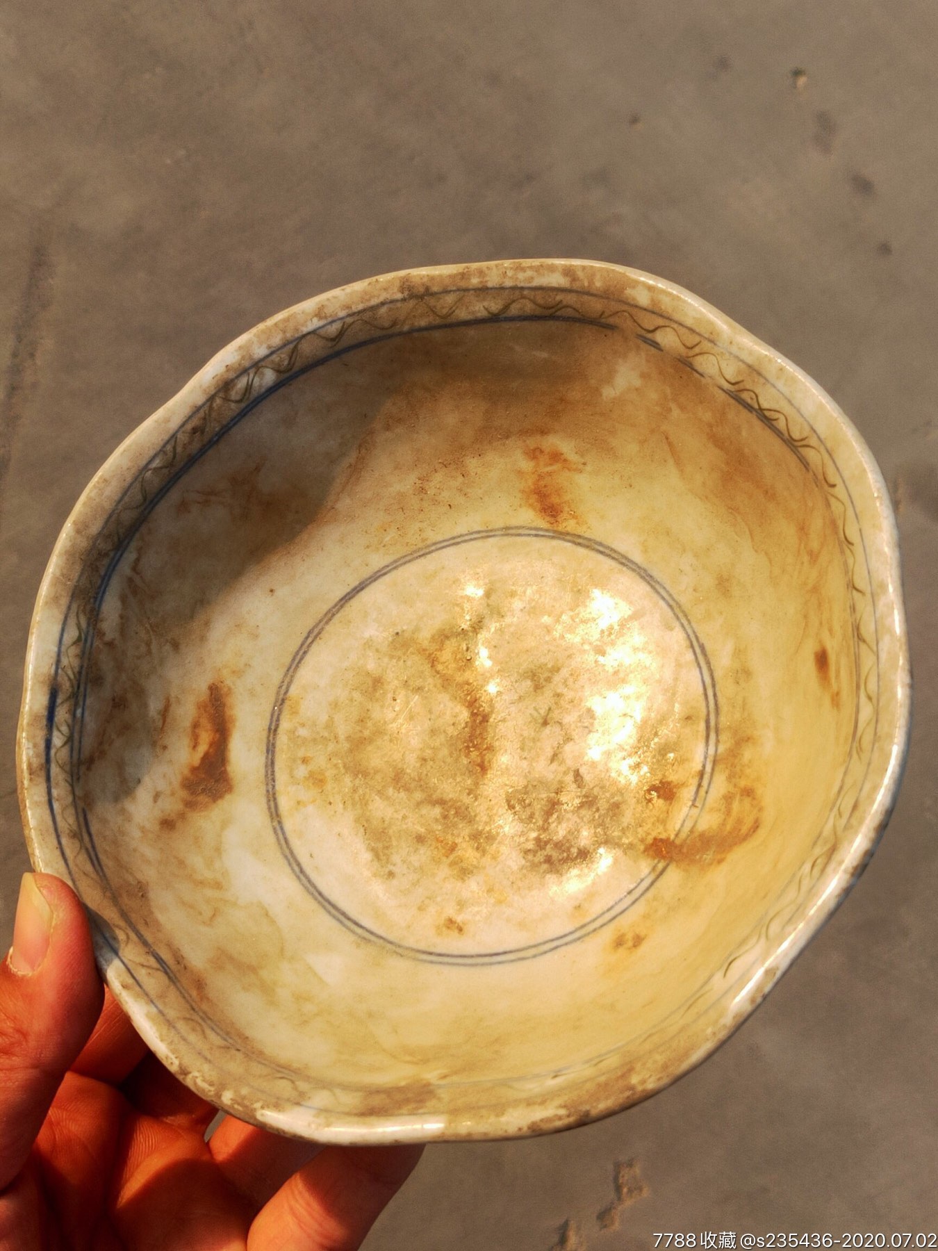 清代老碗,一个全品,一个惜冲,包老!