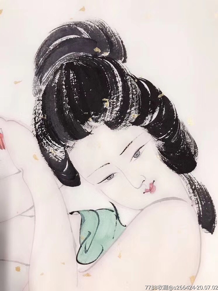 名家真迹美女图-山水国画原作-7788收藏