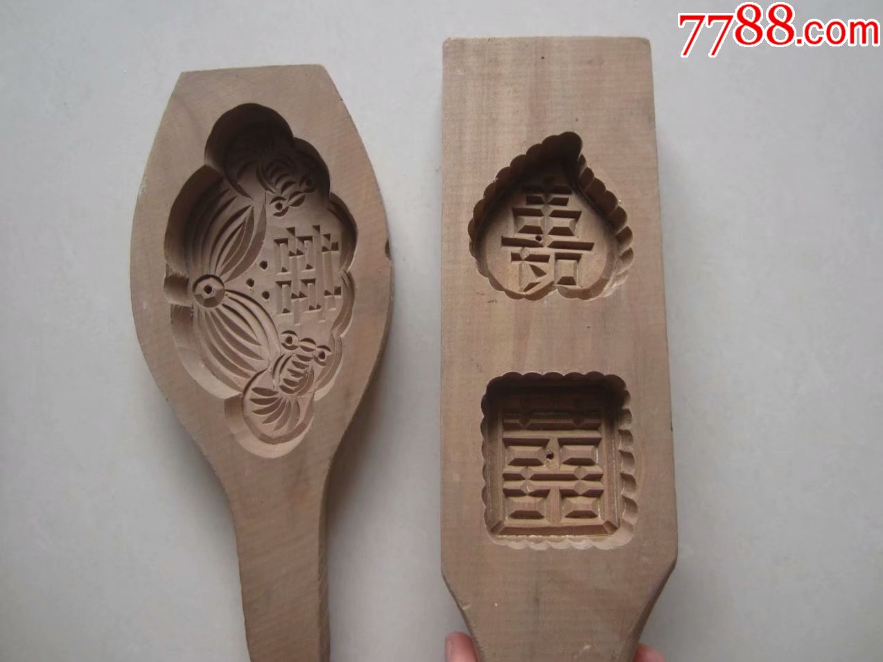 寿.喜.金鱼寿桃图案的月饼模子糕点模子一组
