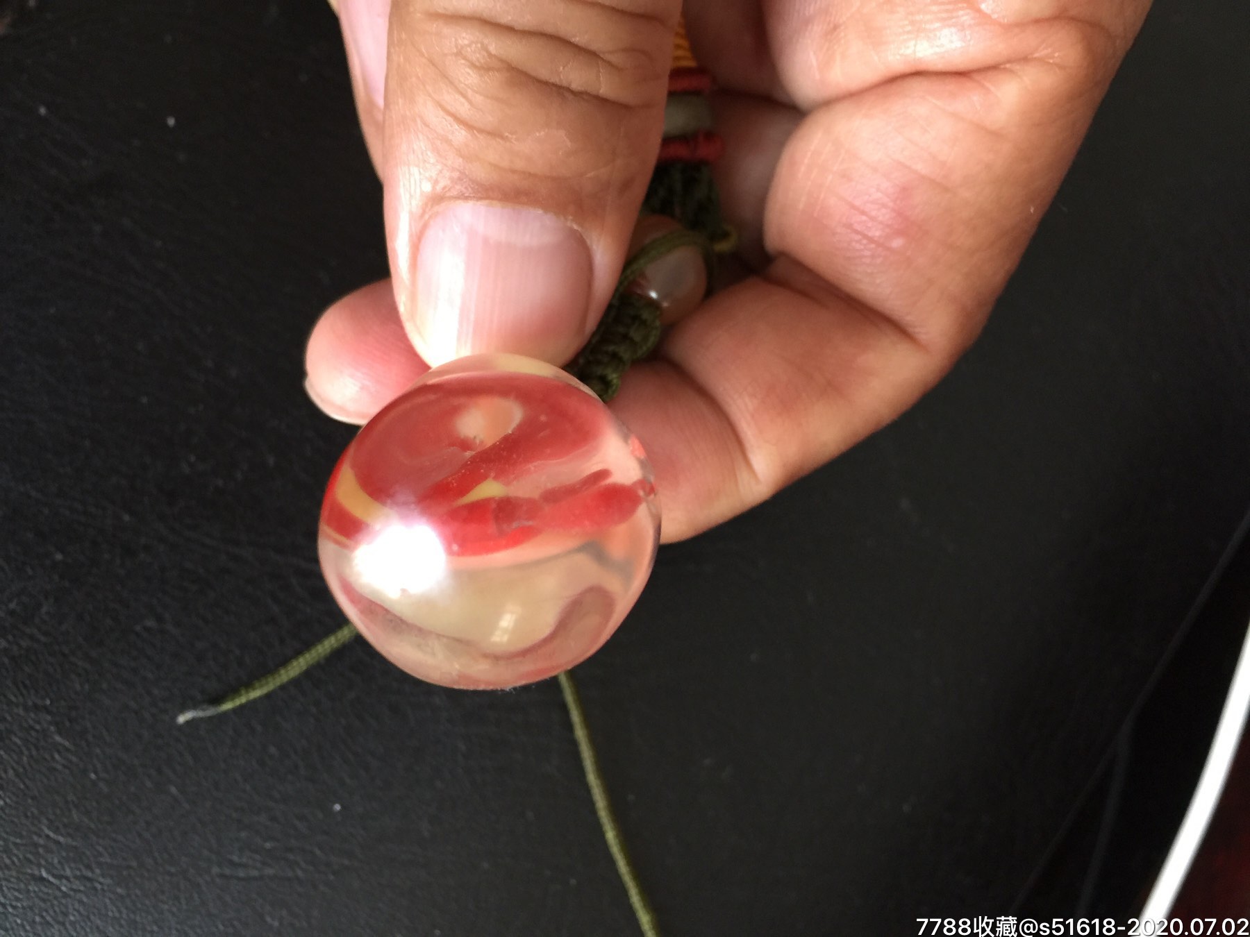 清民老琉璃葫芦挂件c