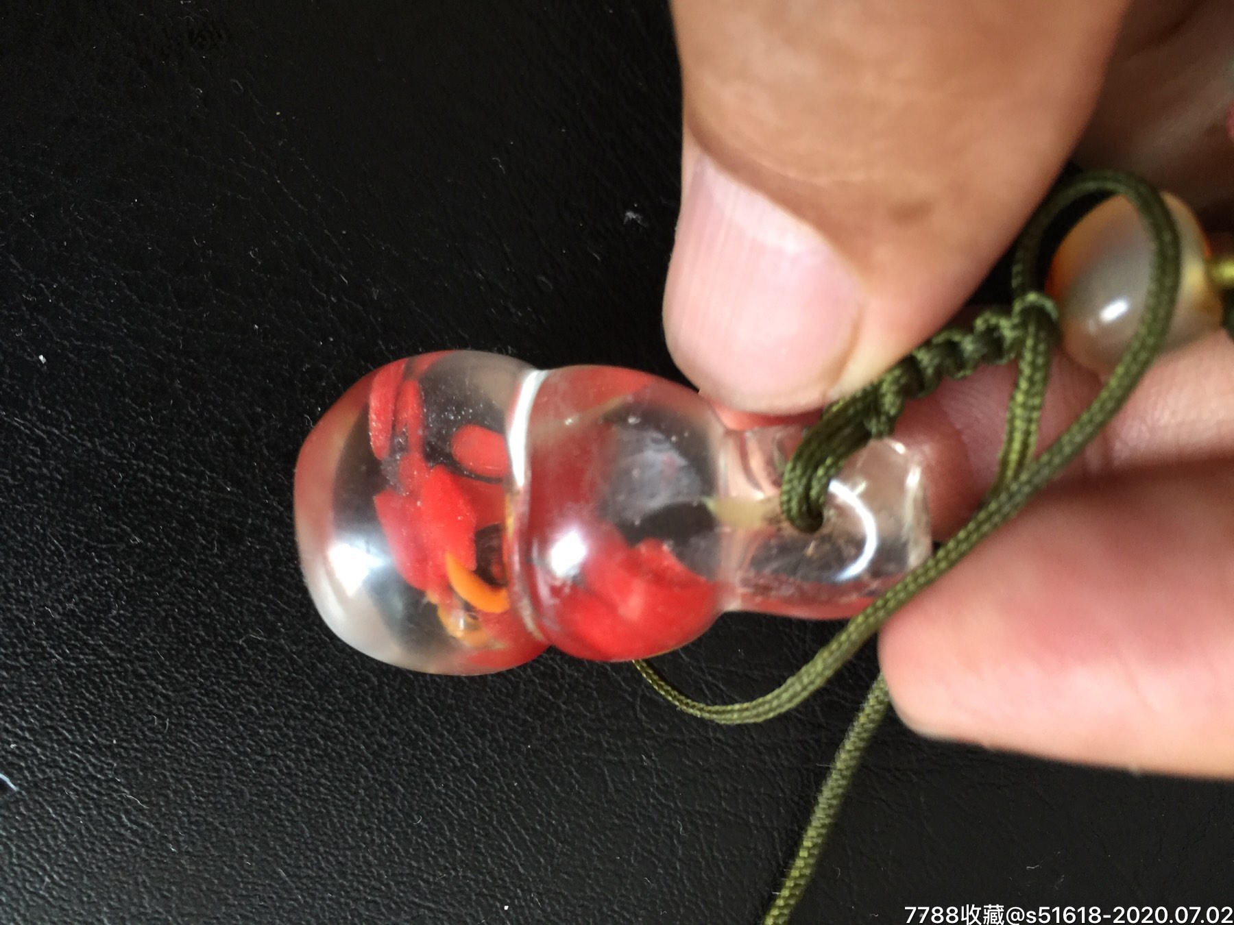 清民老琉璃葫芦挂件c