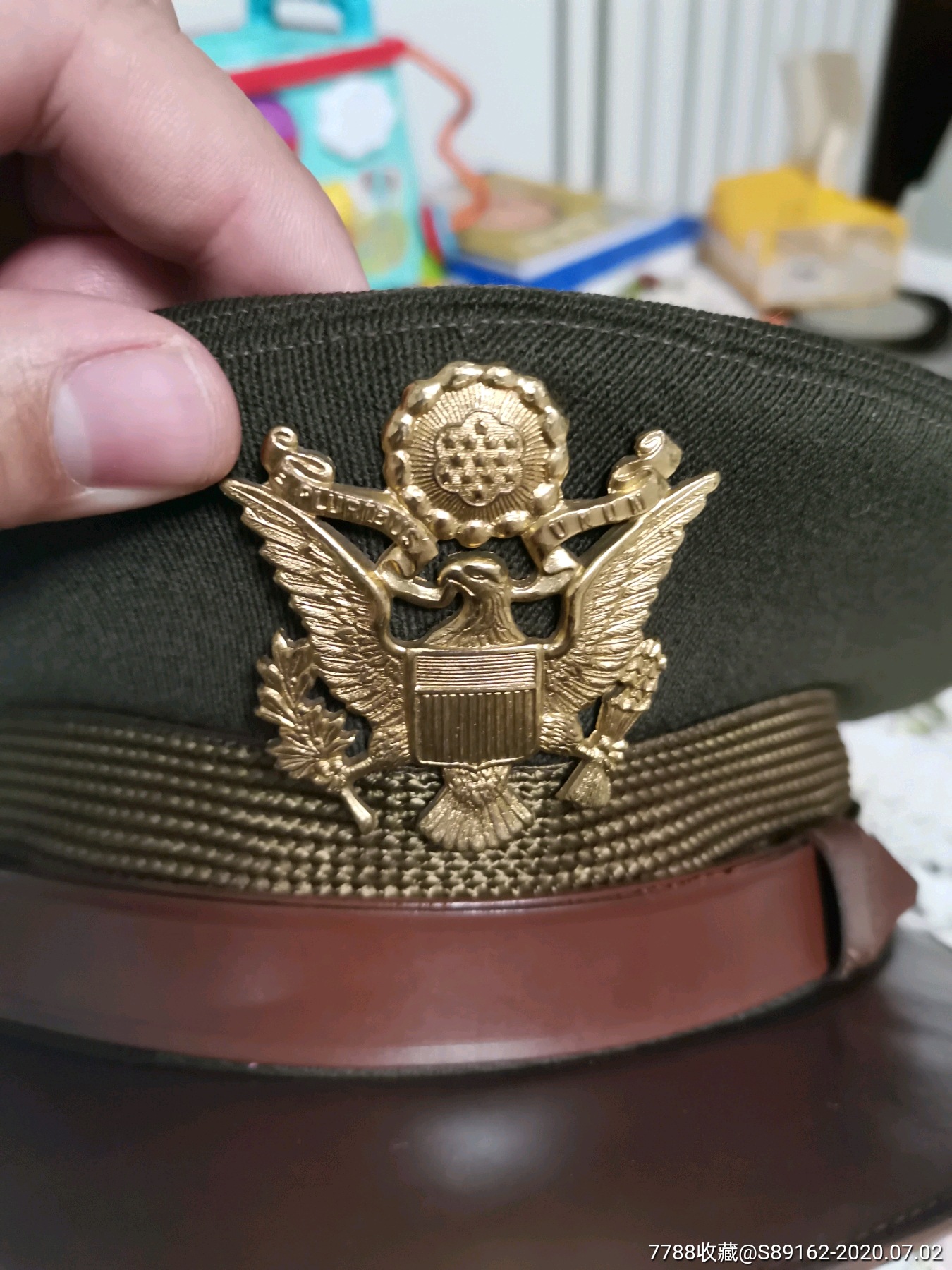 二战美军军官大檐帽原品