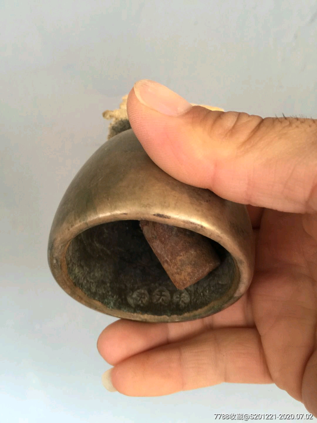 老铜铃铛老古董老马头铃铛古玩杂项民俗老物件-铜铃/铃铛-7788收藏