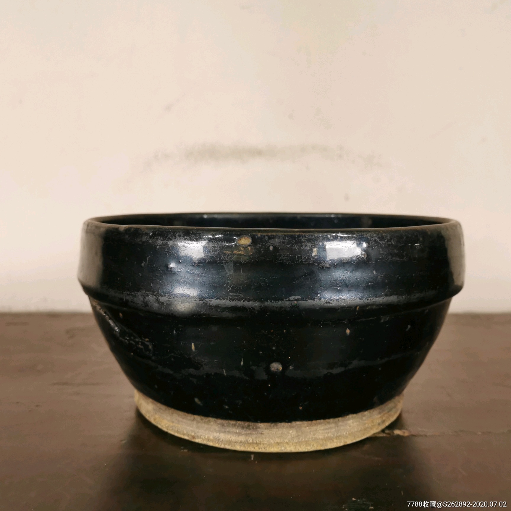 民国山西老窑瓷黑釉小钵黑碗