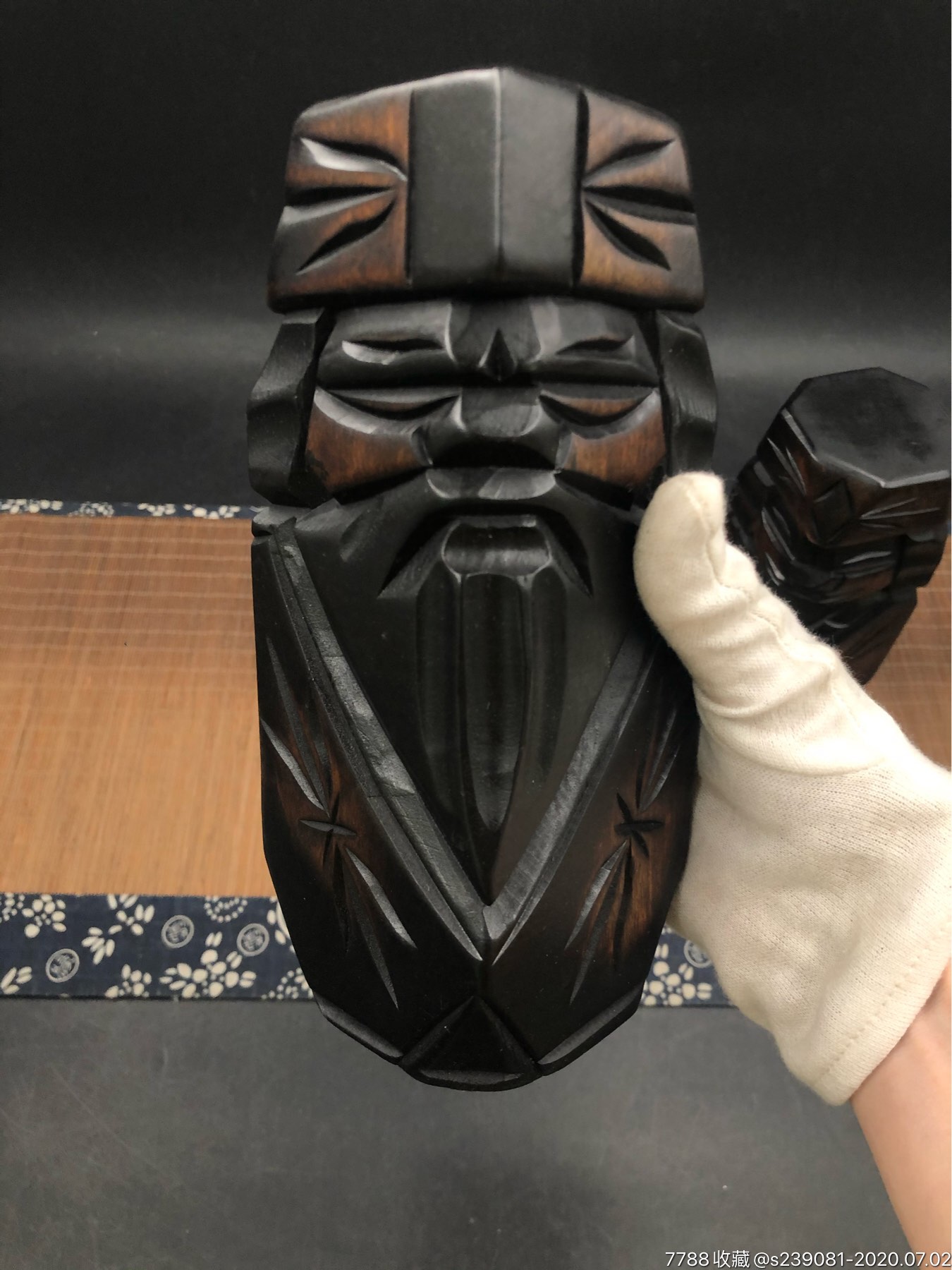 日本民艺一刀雕木偶摆件