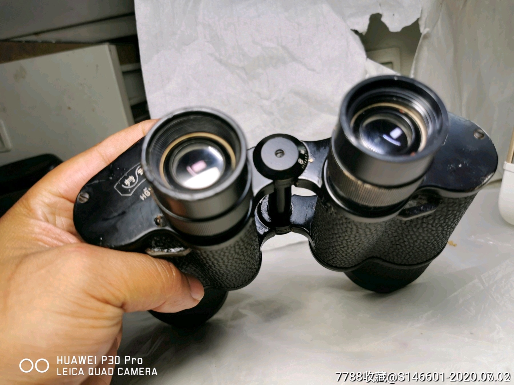 老的劳动牌望远镜外观还行左上木镜齿轮有点打滑