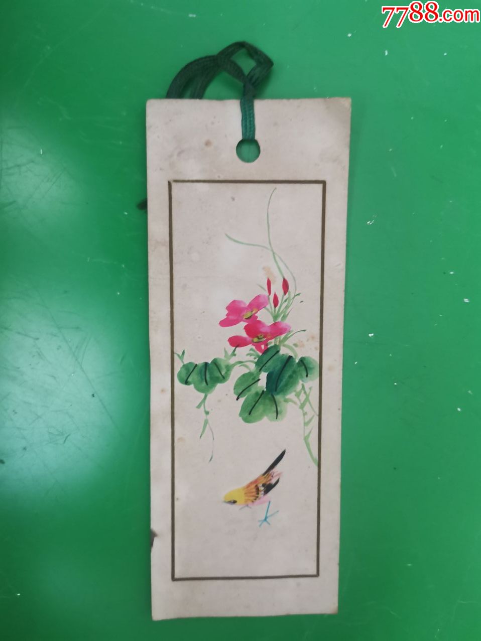 书签/书花,其他题材,年代不详,平面书签,产地不详,硬纸,长方形,单件