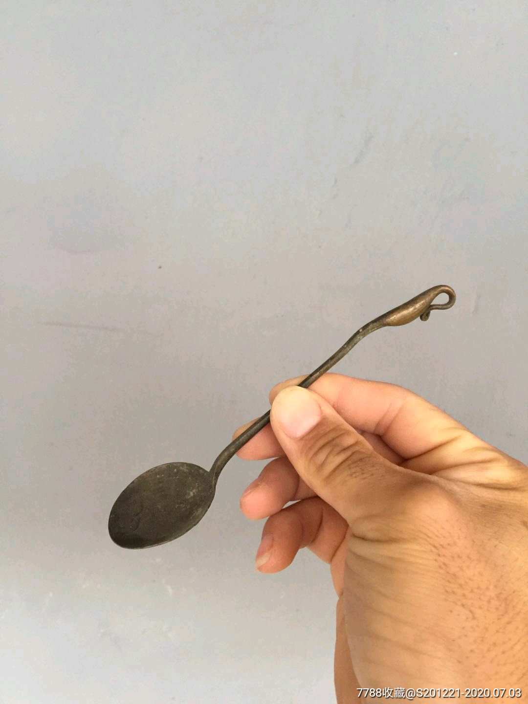 老铜药勺老古董民俗老物件古玩杂项老铜器