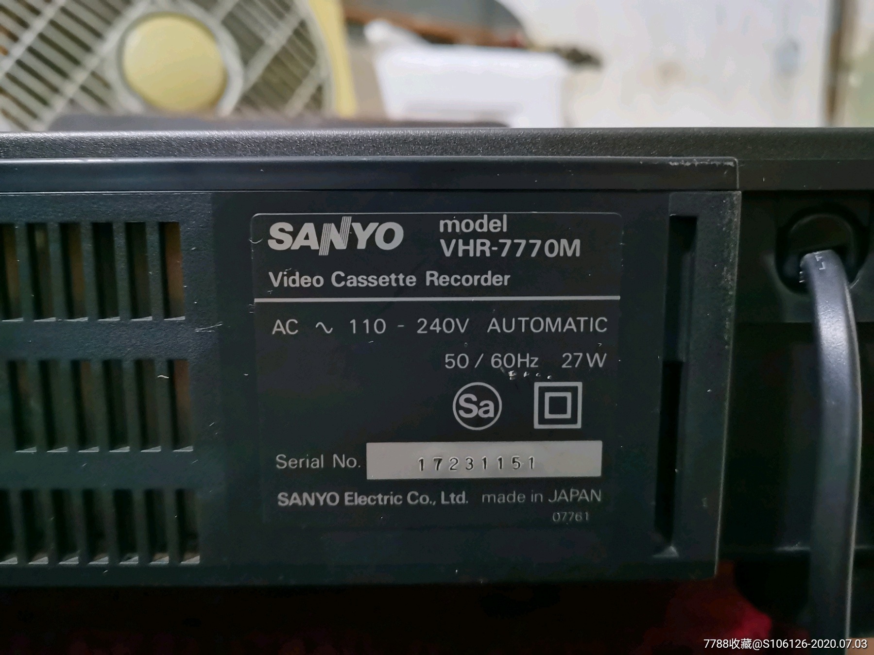三洋牌录像机