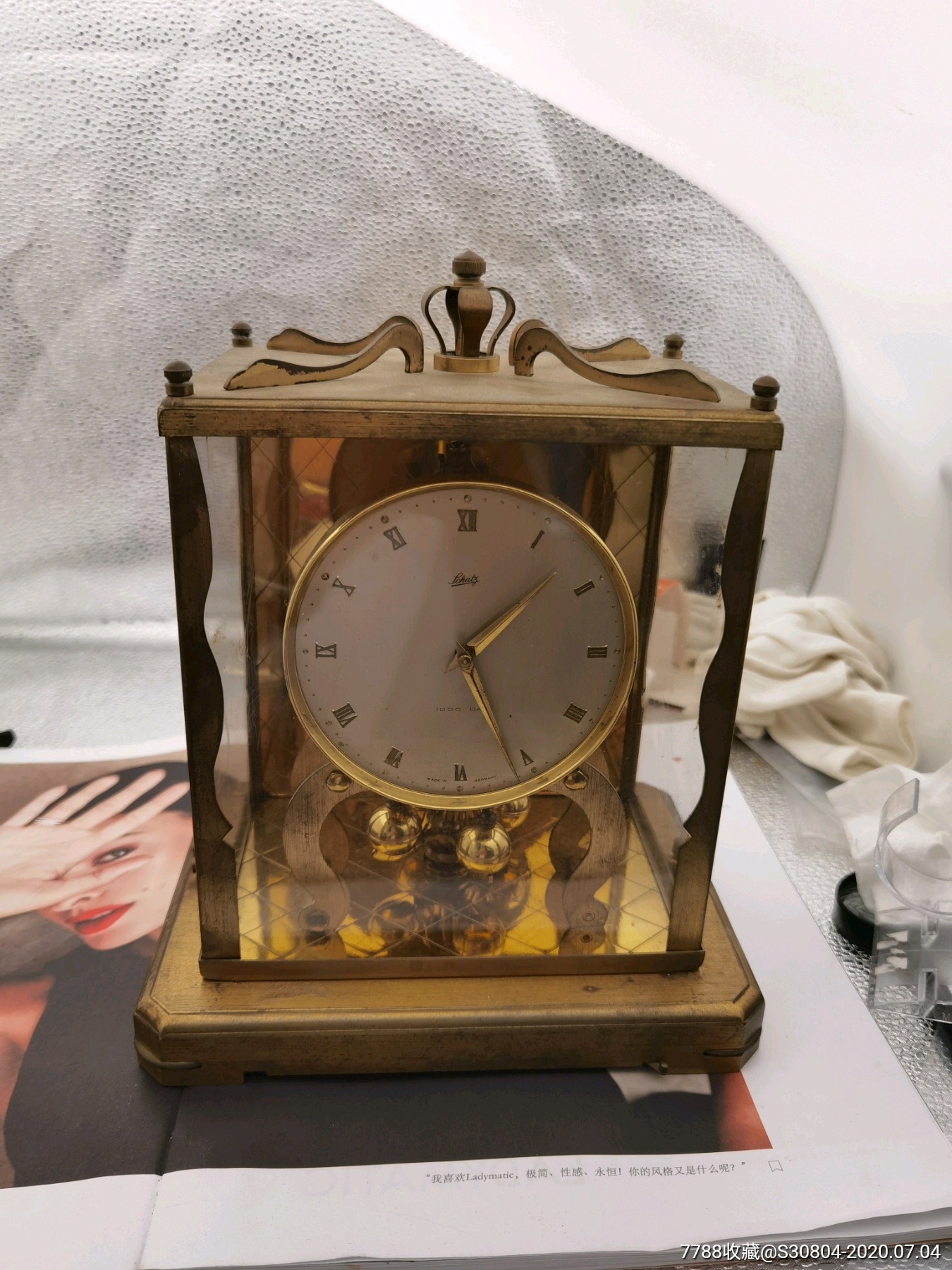 古典收藏级德国1000天fchaty机械座钟