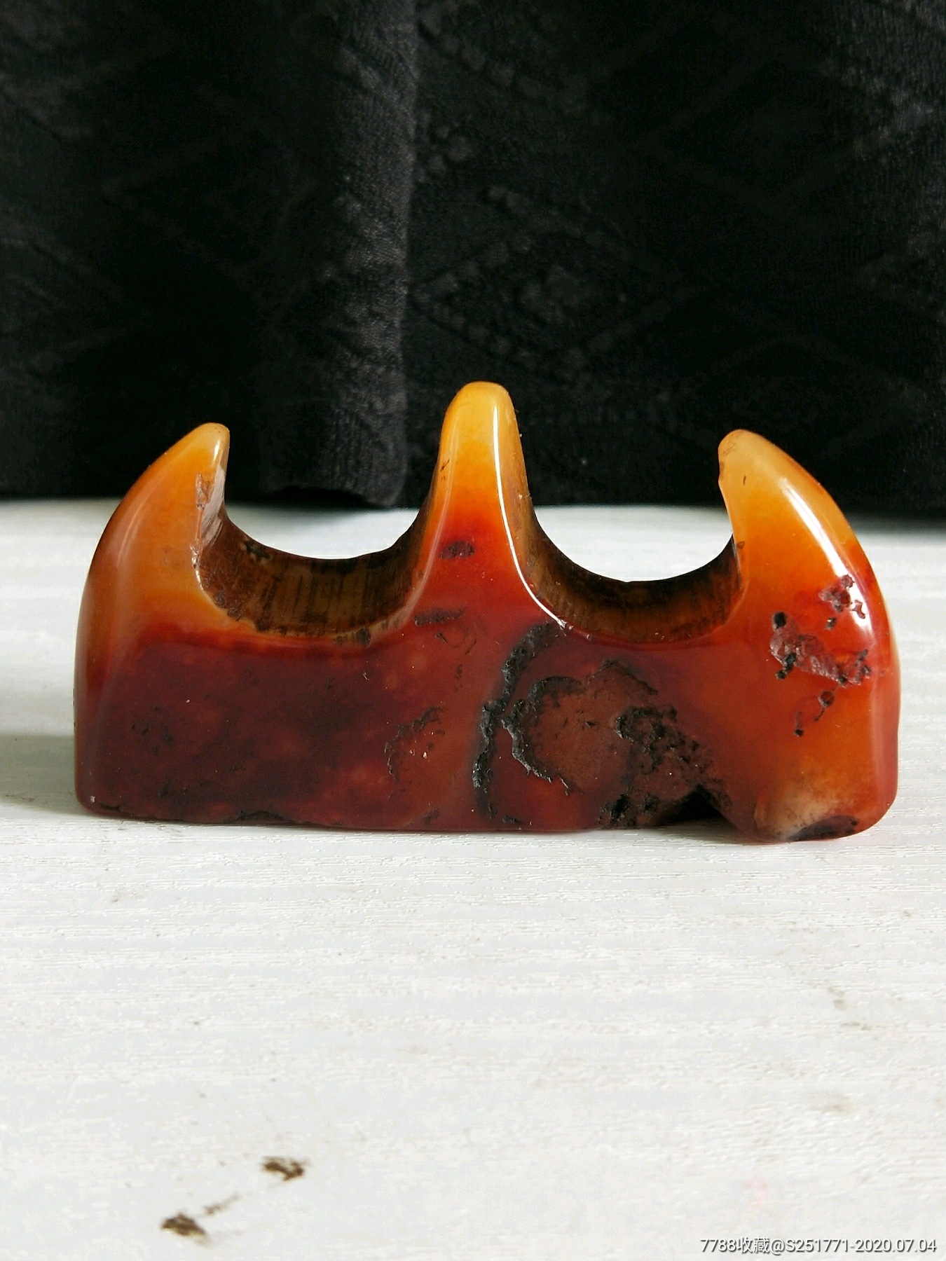 包老,清代老玛瑙笔架