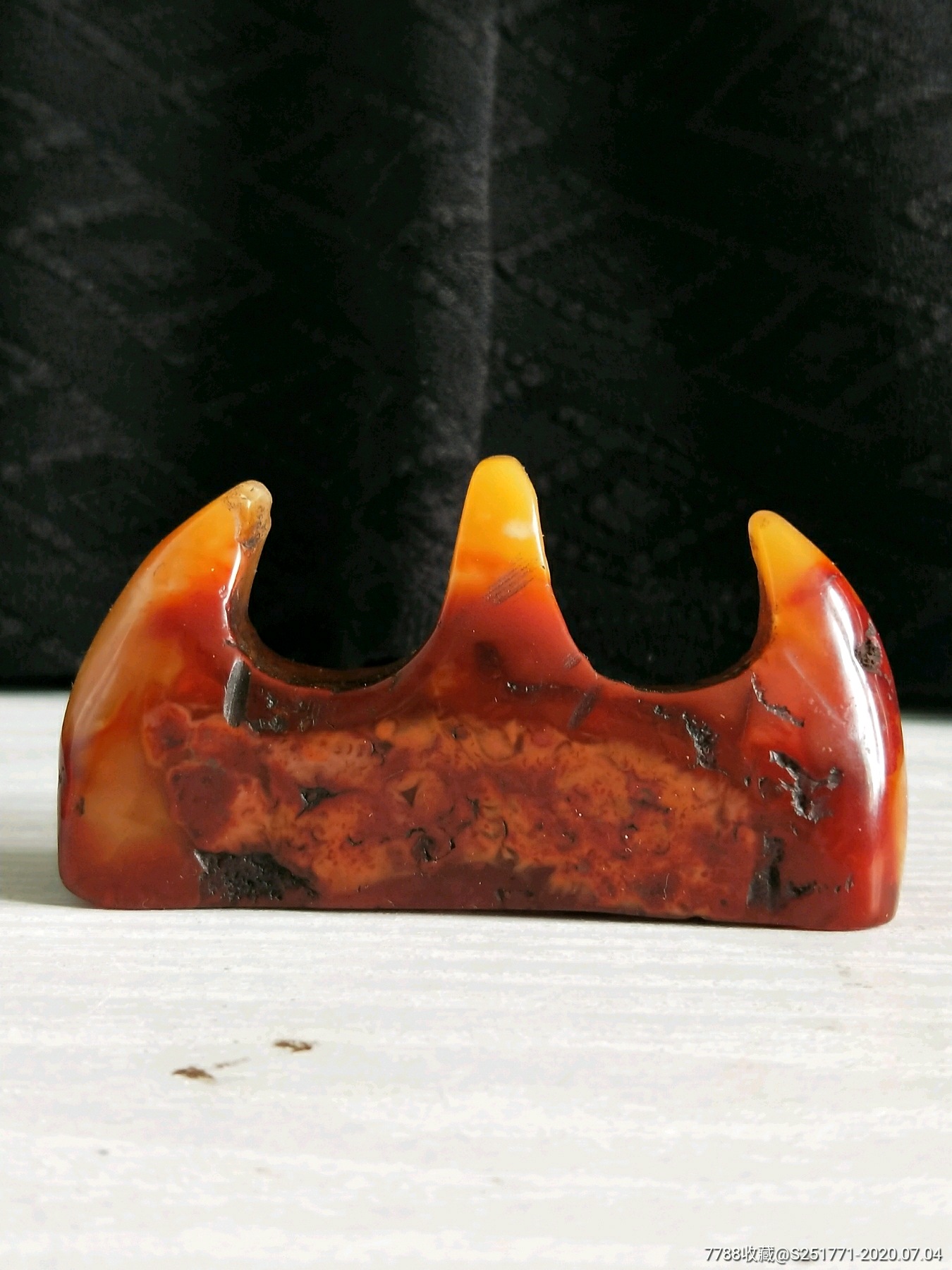 包老,清代老玛瑙笔架