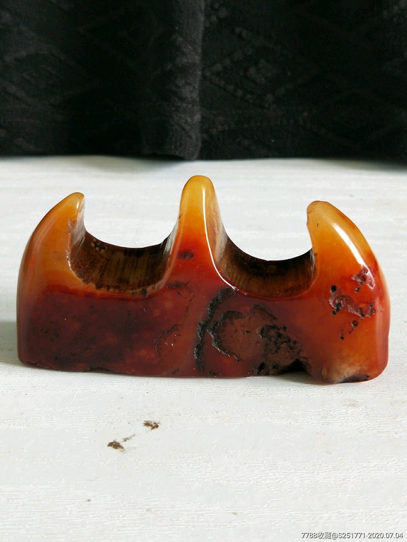 包老,清代老玛瑙笔架