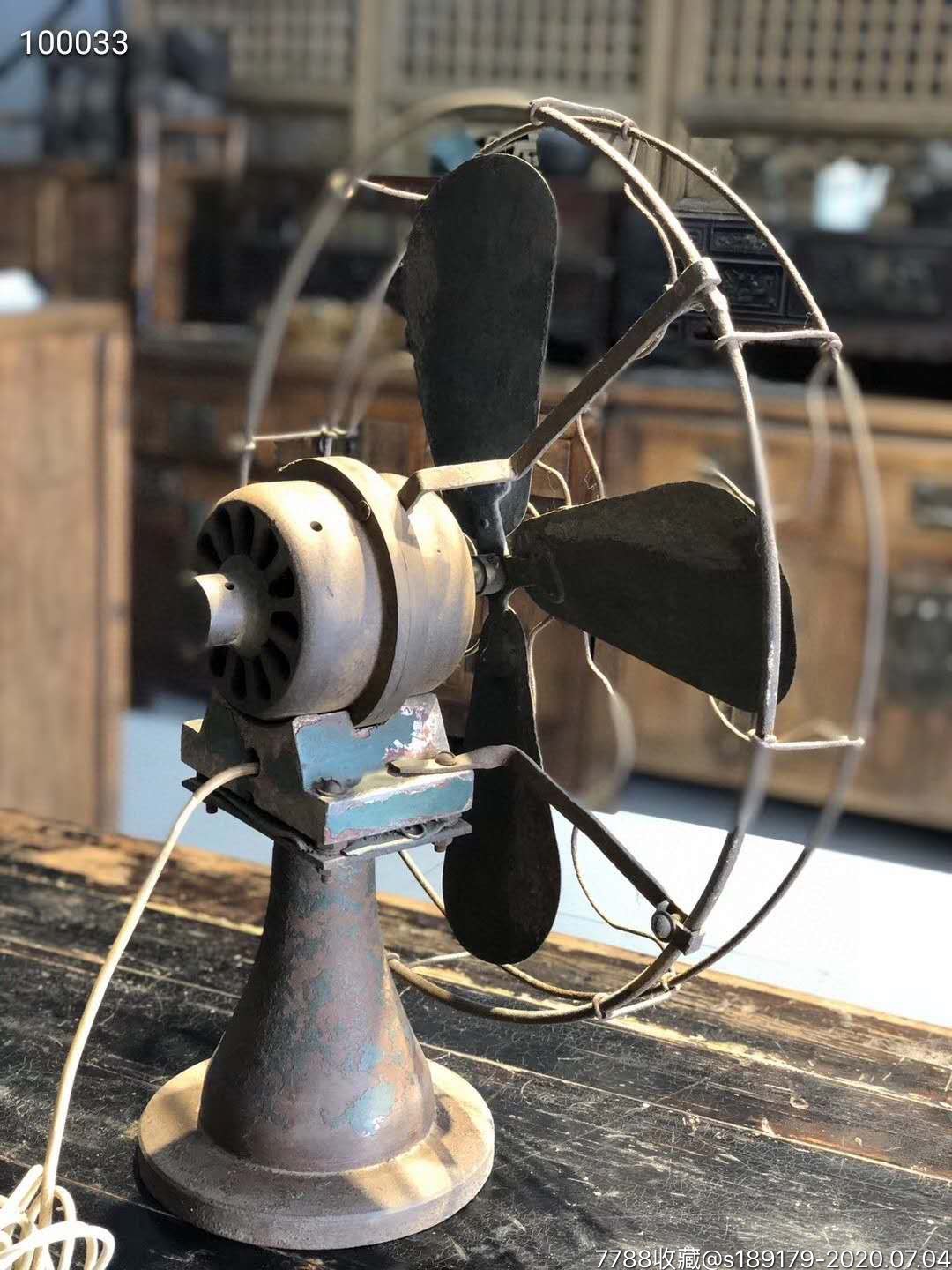 民国铜叶老摇头电风扇16