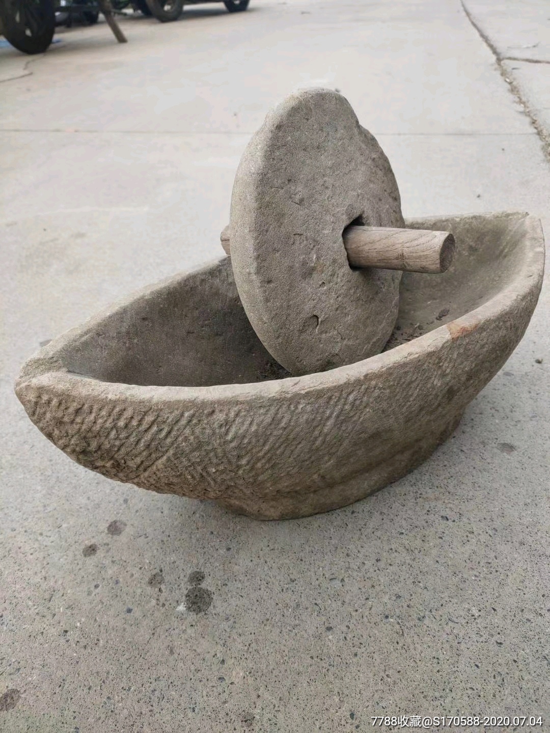 清代中药铺专用石制药碾子