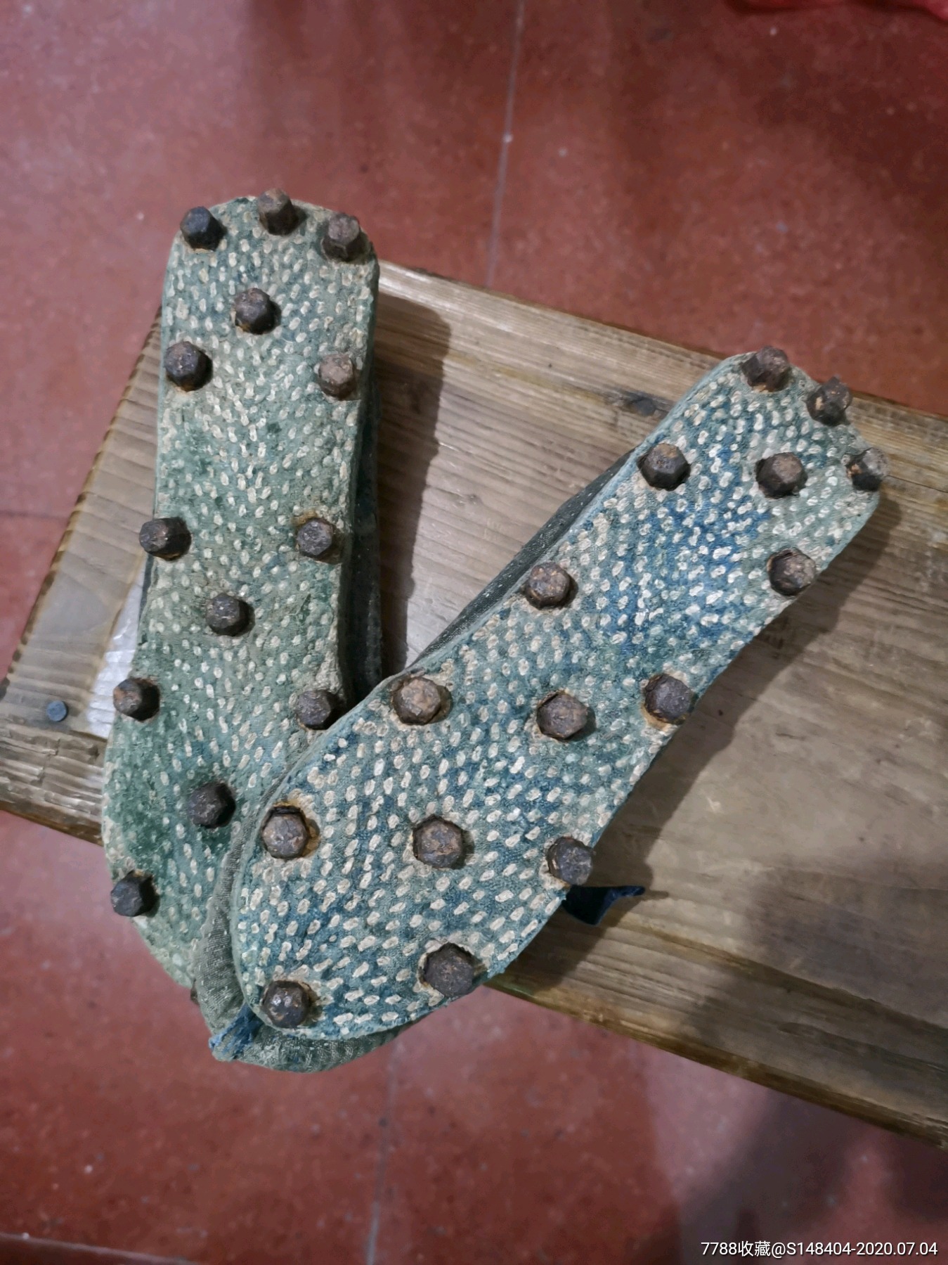 老布鞋带铁钉,旧军鞋/靴,作战鞋/靴,民国,女性_第3张_7788书法收藏