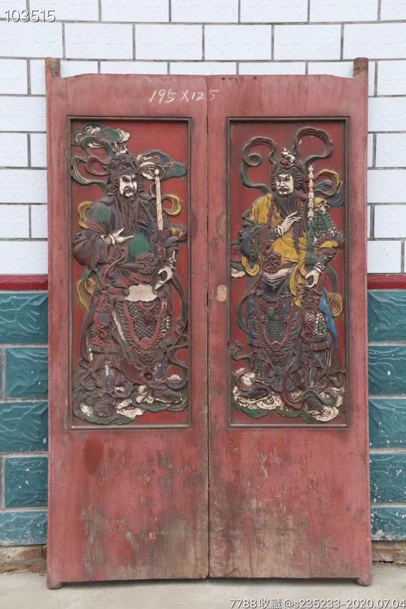 精品高浮雕门神大门
