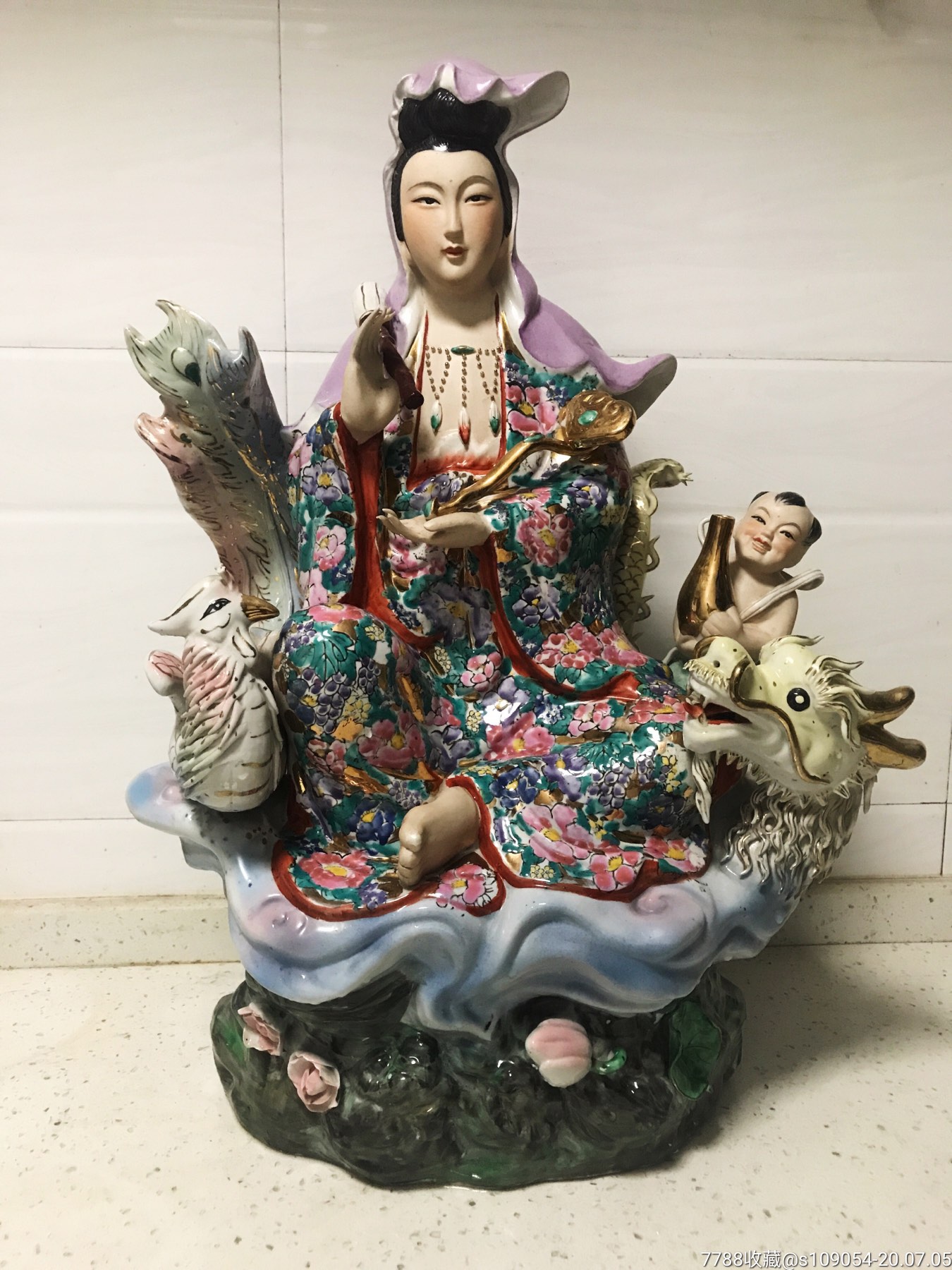 八十年代陶瓷观音像菩萨像