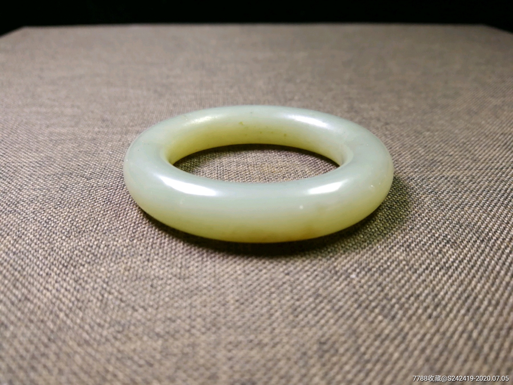 和田老玉袈裟环新疆和田玉古玉老玉明清玉器支持全国复检古董艺术品