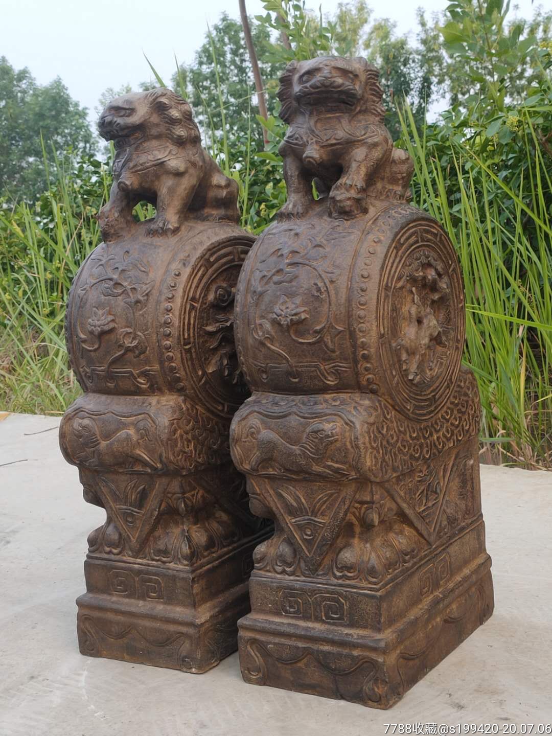 青石门档一对,门墩,全品正常使用.1400元不议价不包邮