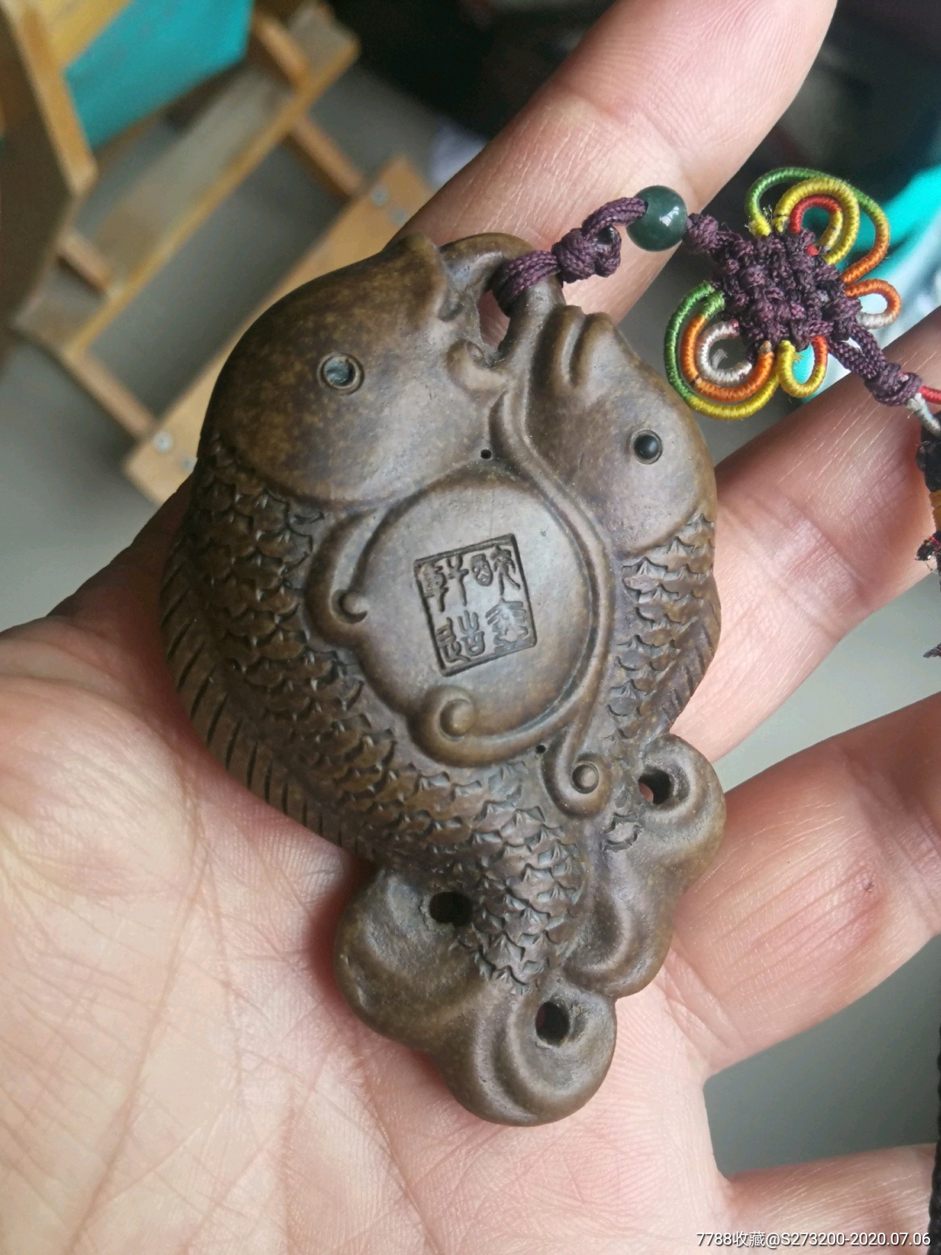 紫砂紫泥手把件