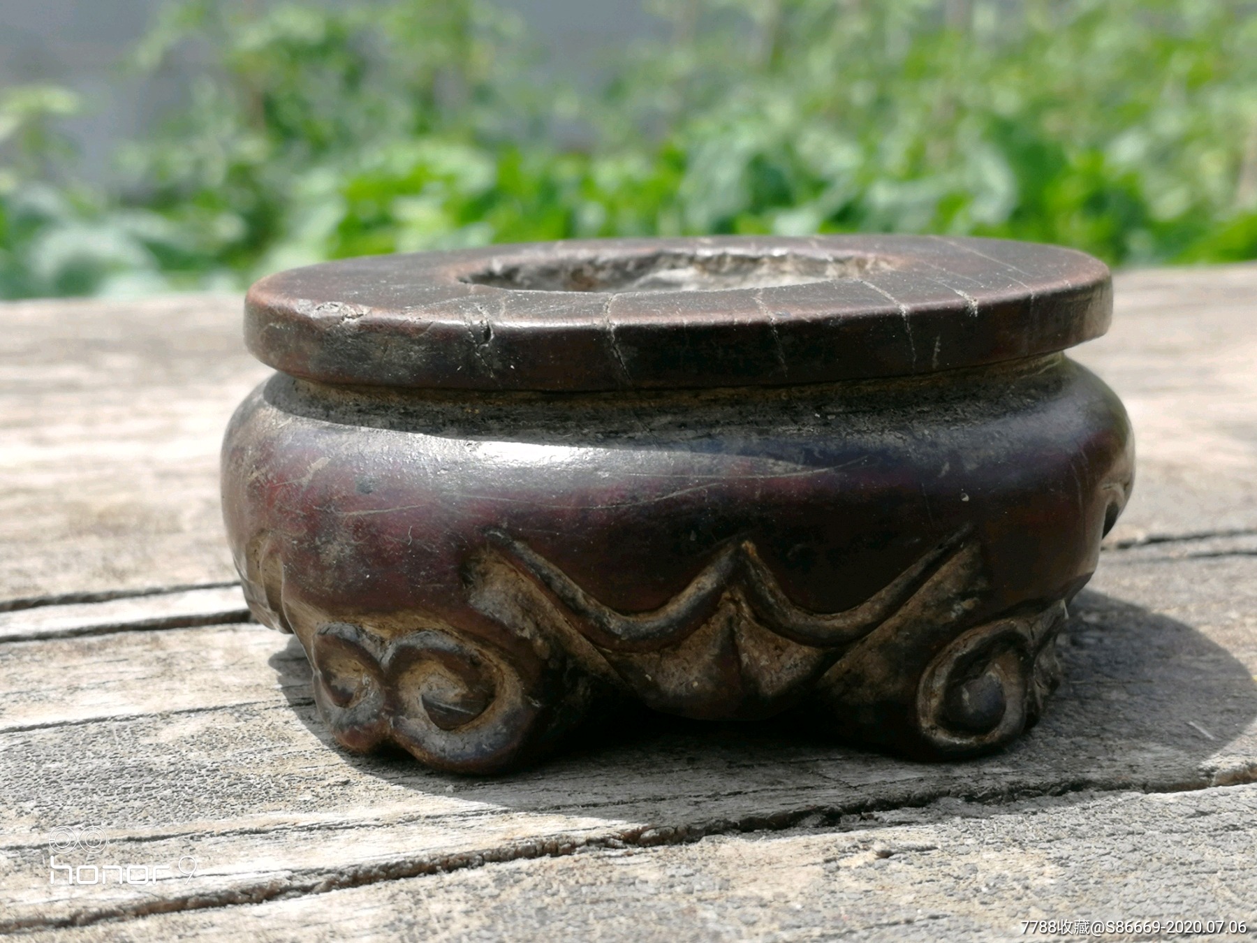 精美木雕小座-木雕底座-7788旧货商城