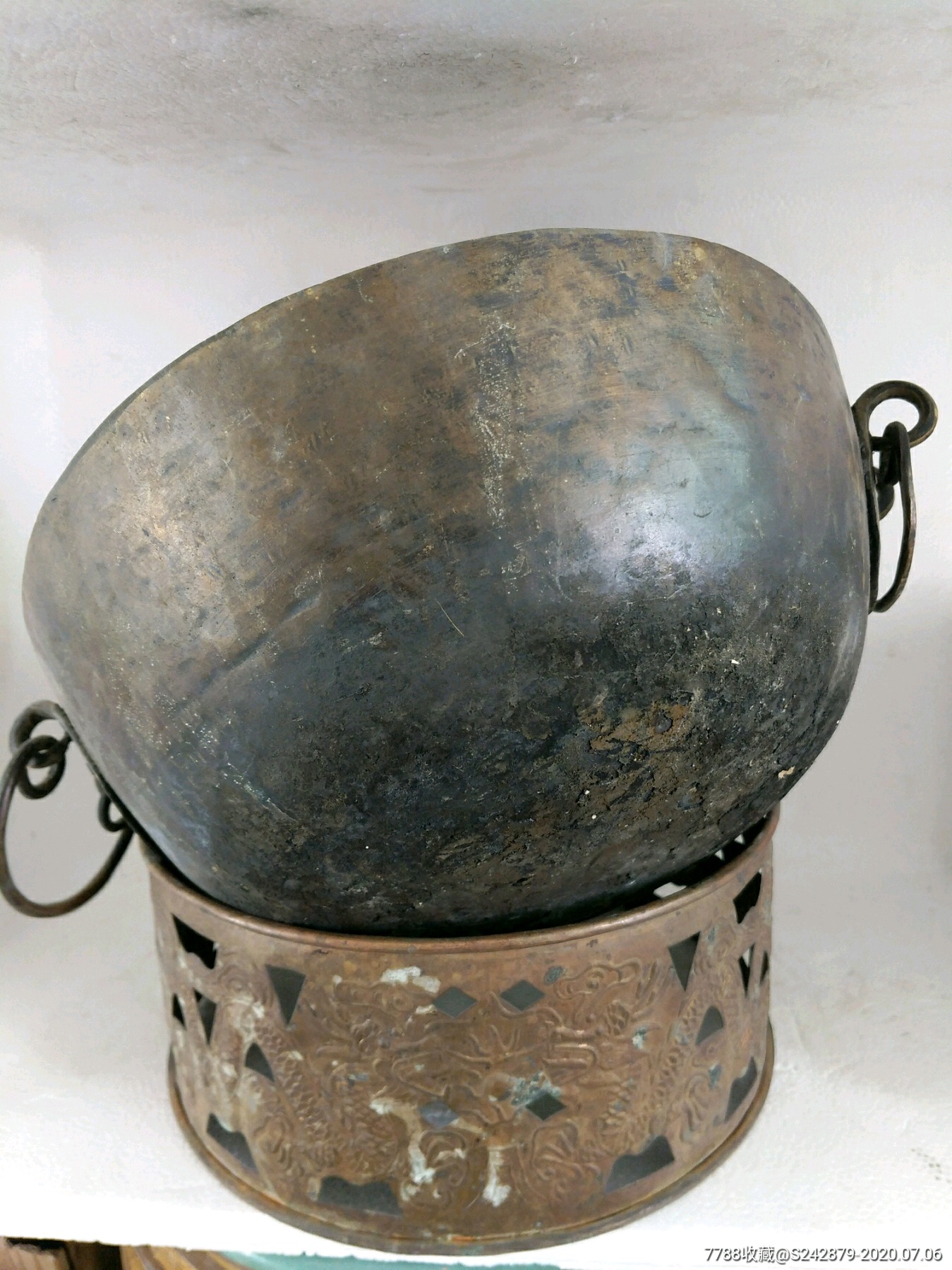 清晚民国铜锅子一套