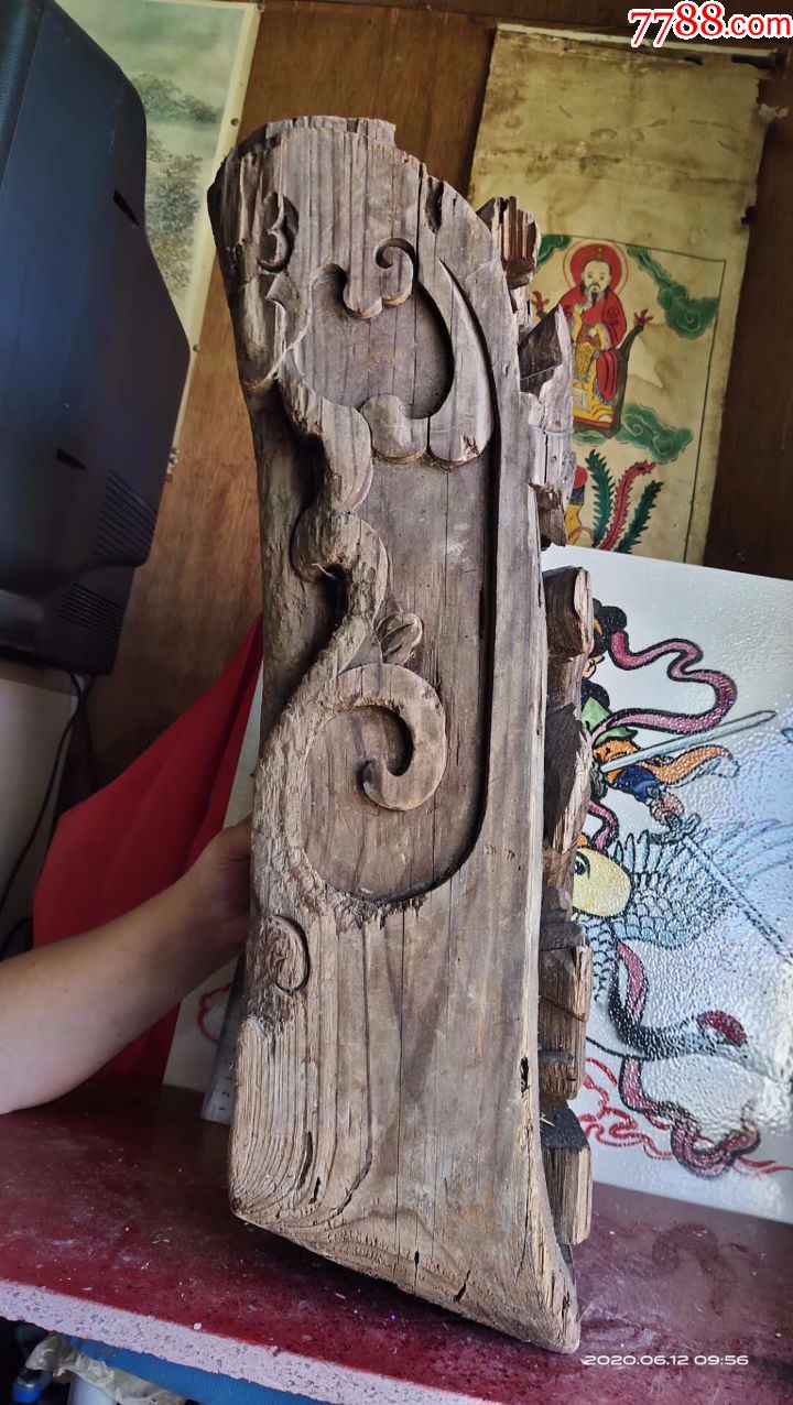 包老明清老木雕,很大,老房子上拆下来的古董古玩收藏品花鸟