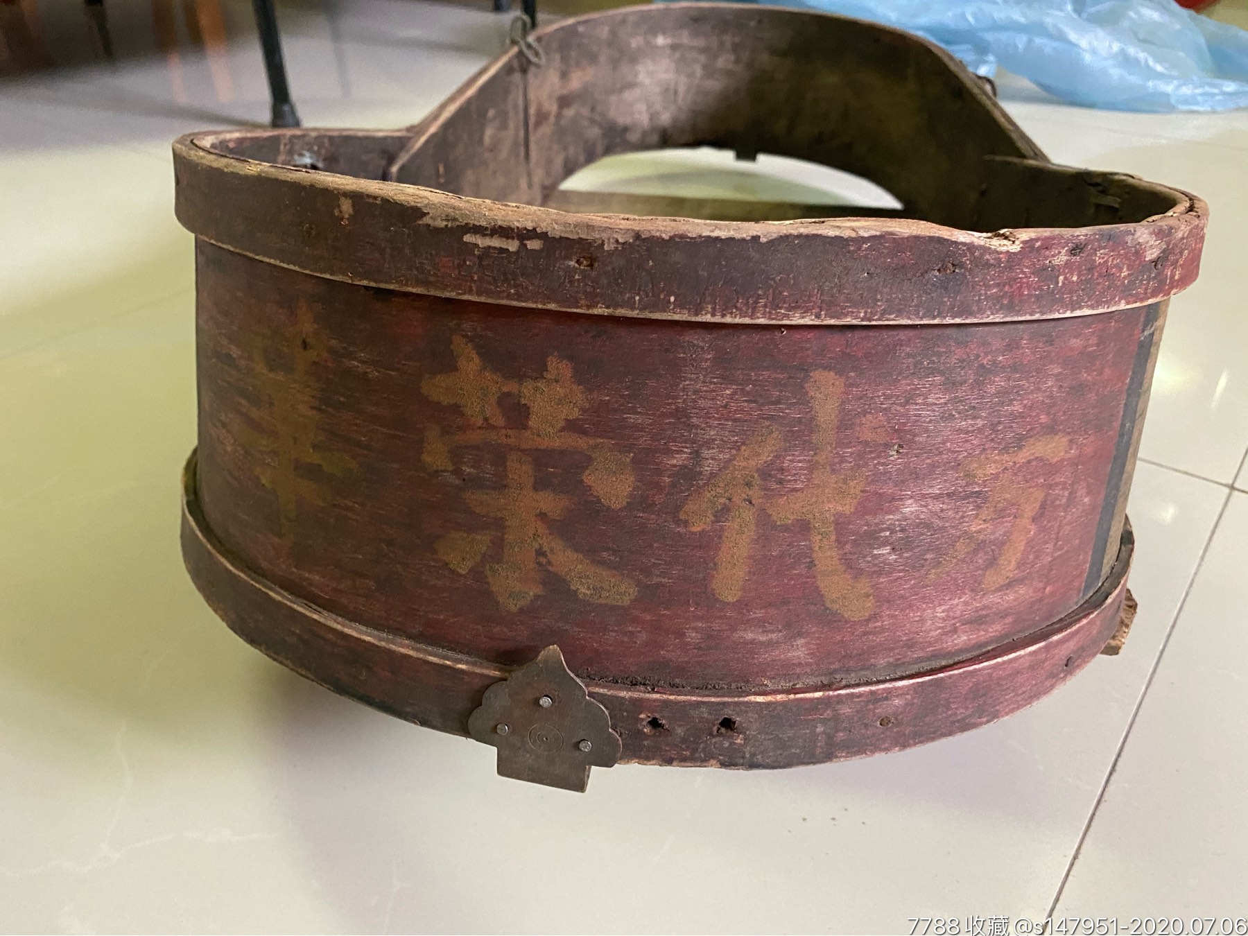 悠车子民国前万代荣华长命富贵有修可以当装饰用怀旧道具