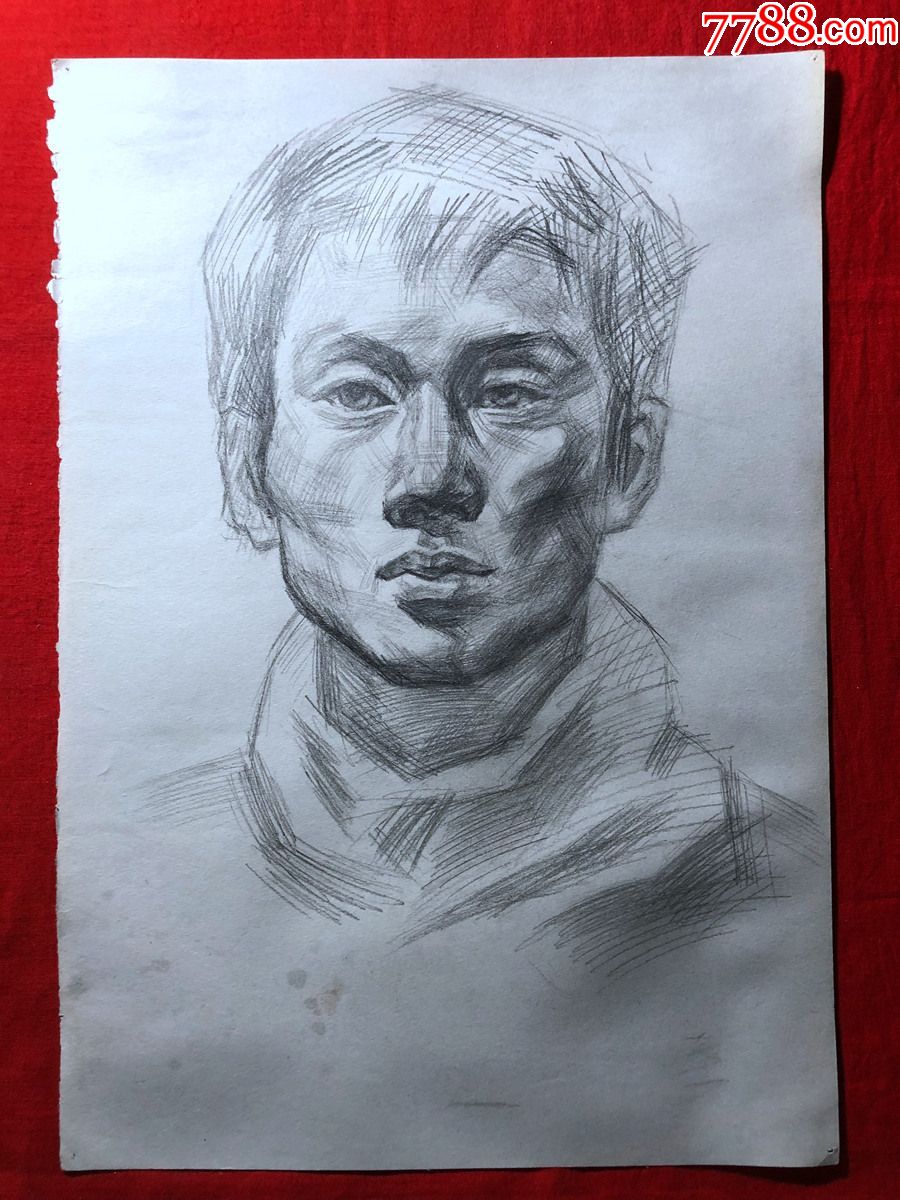 书画原作6973,无款素描画,8开_价格1元【成都故纸】_第1张_7788收藏